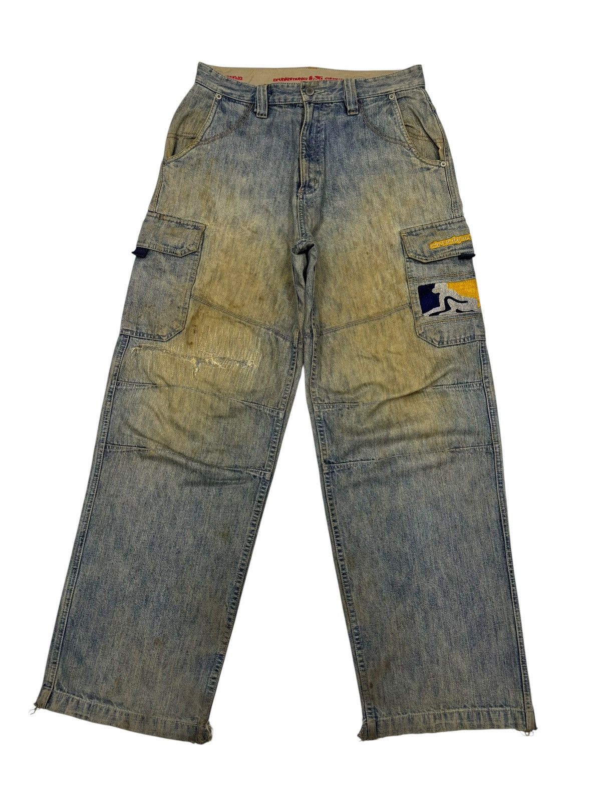 JNCO 🔥JNCO Rusty Style DrunknMunky Baggy Skater Cargo Jeans Size US 32 / EU 48 - 7 Thumbnail