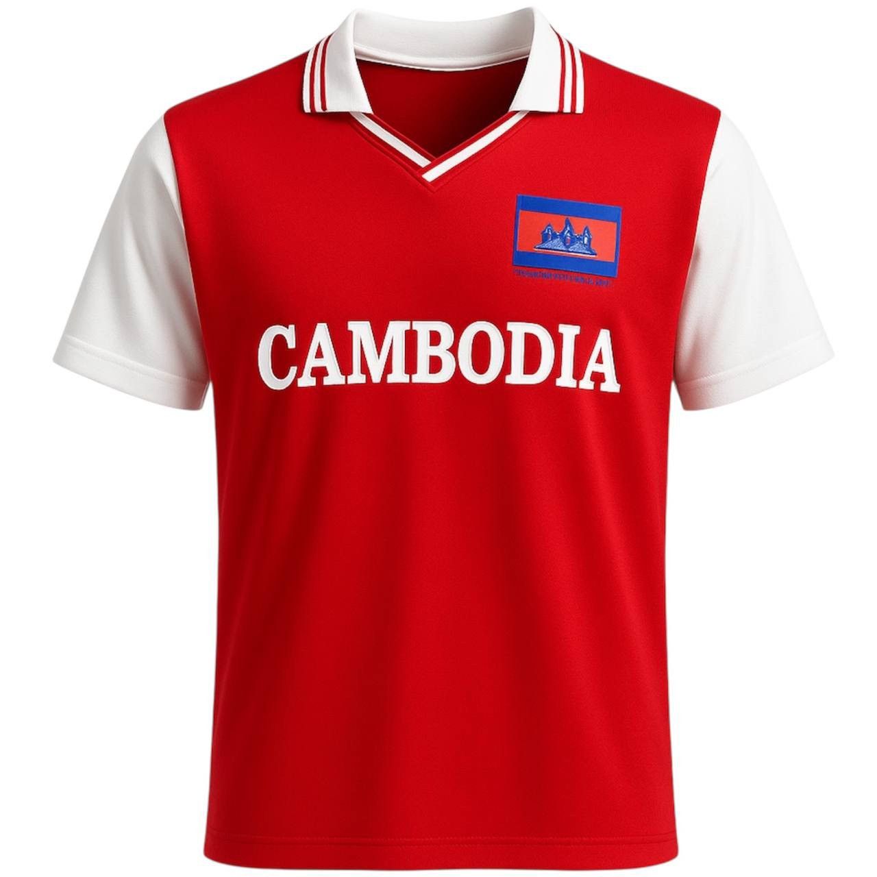 Vintage 1990 RARE CAMBODIA NATIONAL TEAM SOCCER JERSEY SHIRT sz 44 Size US M / EU 48-50 / 2 - 1 Thumbnail