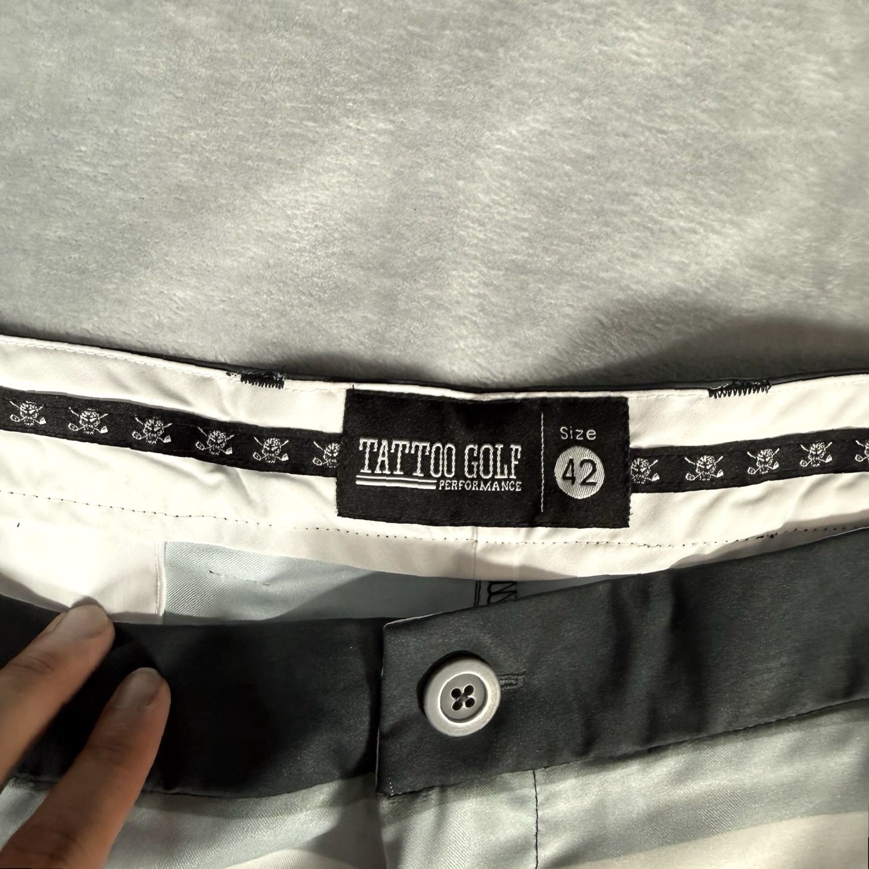 Vintage Tattoo Golf Pleated Chino Shorts Mens 42 11” Striped New With Defects! Size US 42 / EU 58 - 5 Thumbnail