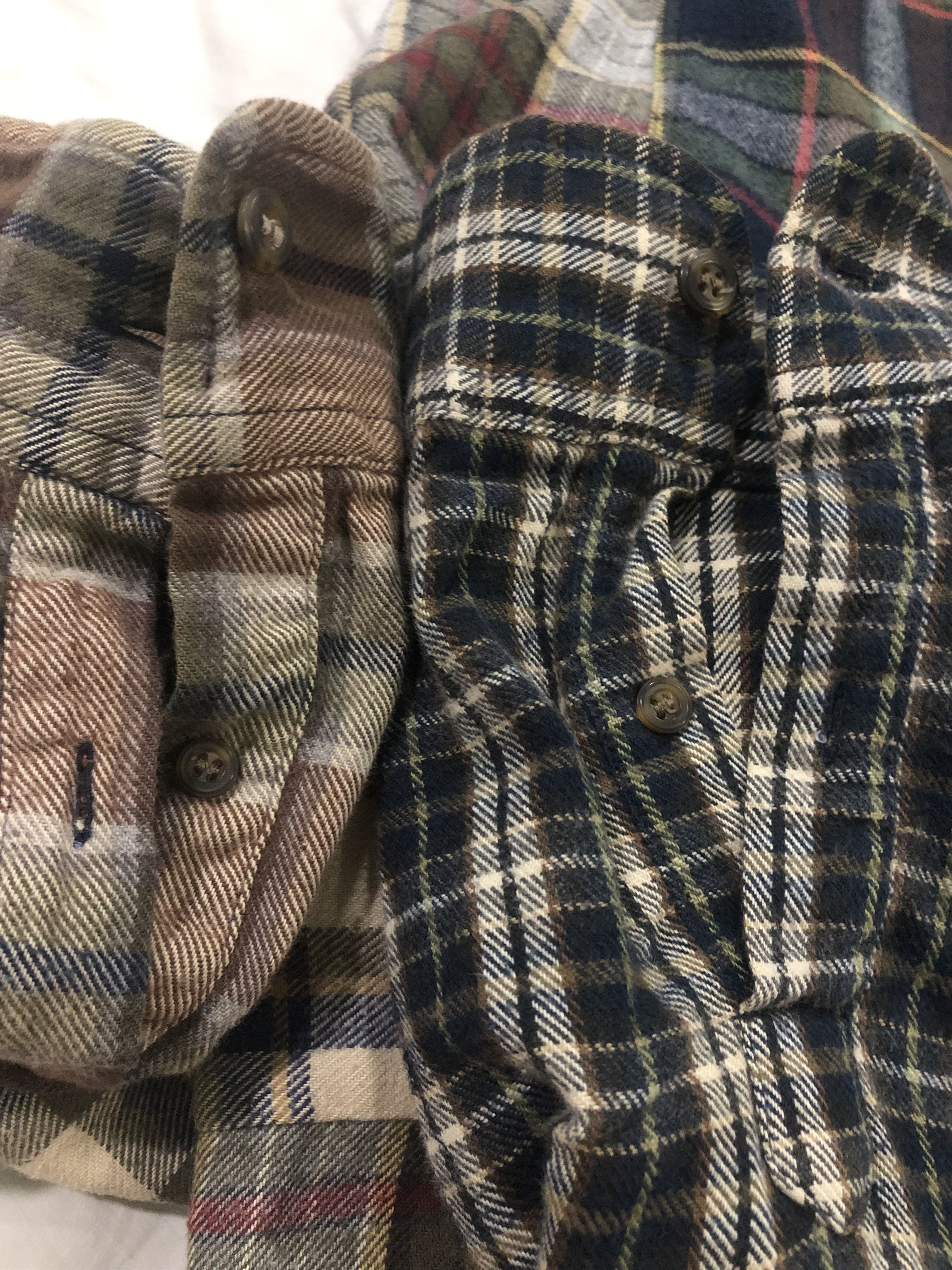 American Apparel × J.Crew × Vintage Rare 90s J.CREW Flannel Mixed Plaid Shirt Size US M / EU 48-50 / 2 - 11 Thumbnail