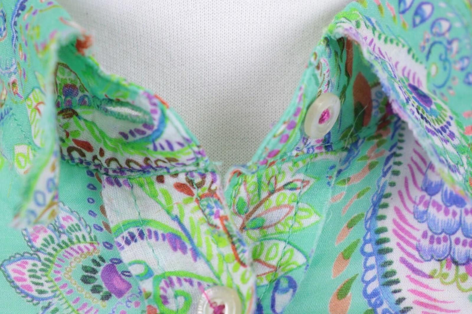 Heliot Emil Emily Van Den Bergh Green Paisley Blouse Shirt Size 36 Size M / US 6-8 / IT 42-44 - 5 Thumbnail