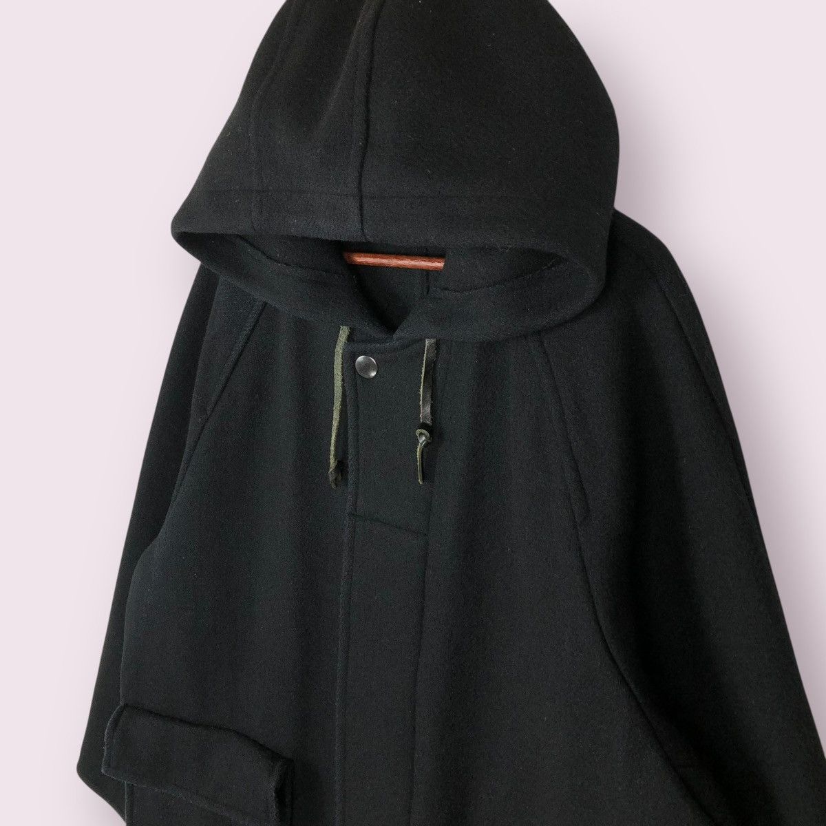 Comme des Garcons Homme Vintage 90s CDG Homme Wool Hooded Coat Duffle Coat Size US M / EU 48-50 / 2 - 3 Thumbnail