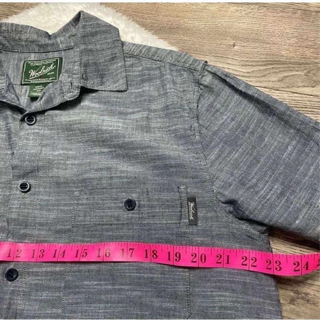 Woolrich Woolen Mills Woolrich Shirt Mens S Short Sleeve Casual Button Up Chambray Size US S / EU 44-46 / 1 - 7 Thumbnail
