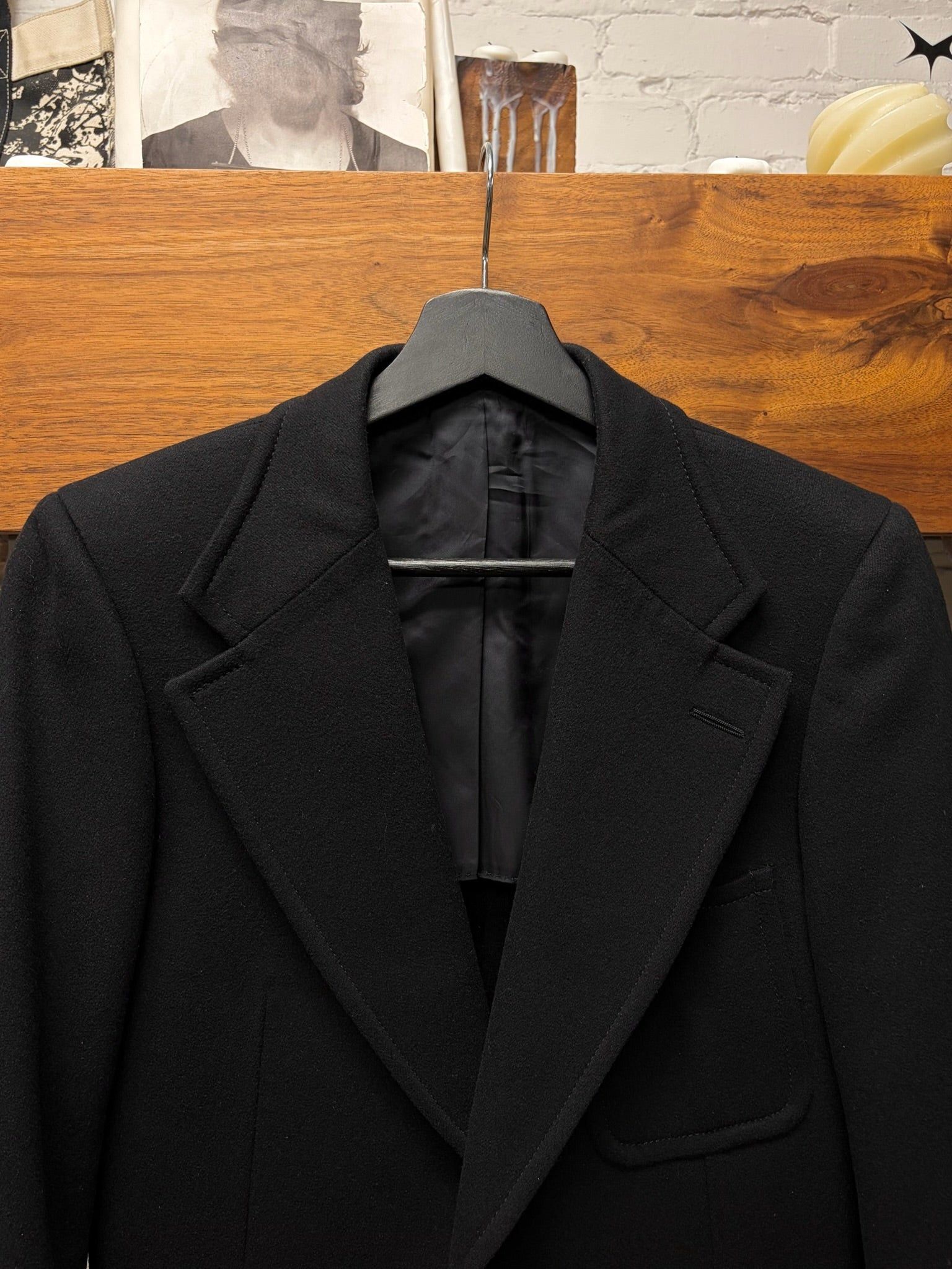 Gucci Vintage Gucci ‘Sharp Lapel’ Black Cotton Tailored Blazer Size 46R - 2 Thumbnail