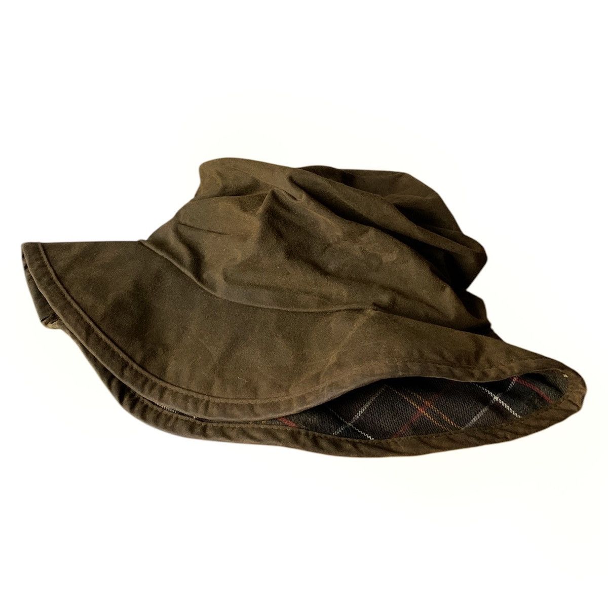 Barbour × Vintage 🧿sylkoil draped panama hat in waxed green Size ONE SIZE - 4 Thumbnail