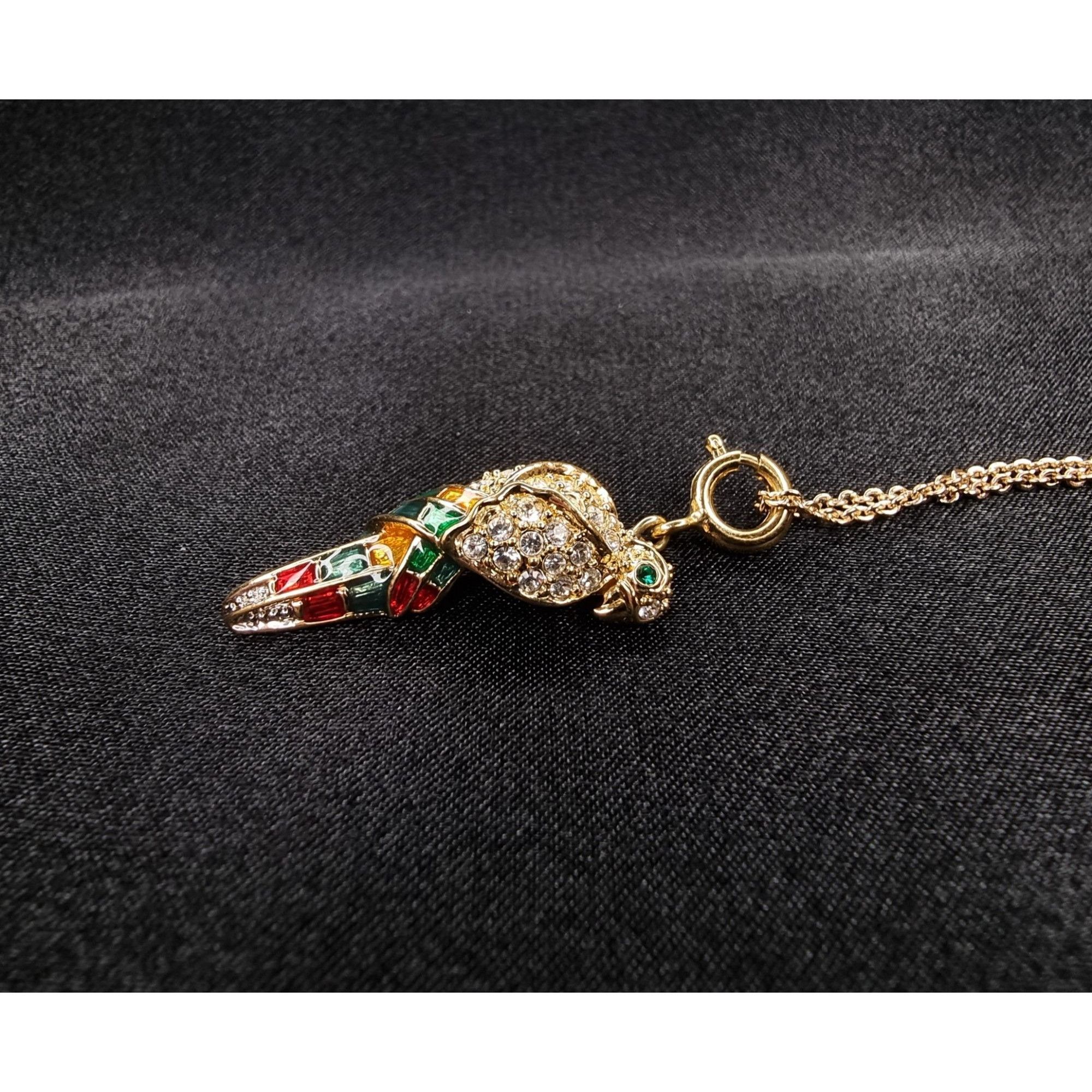 Vintage Vintage Nolan Miller Gold-Tone Parrot Pendant Necklace With Size ONE SIZE - 5 Thumbnail