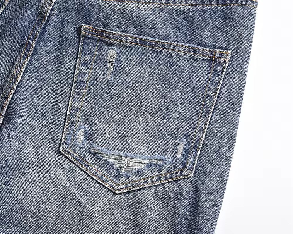 Ripped Distressed Frayed Blue Jeans