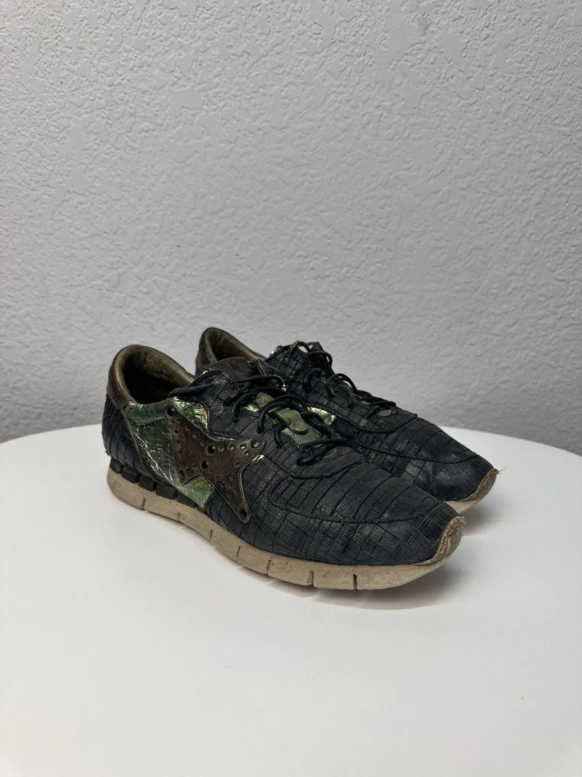 Vintage Leather Shoes AS 98 Western Avantgarde Italy Guidi