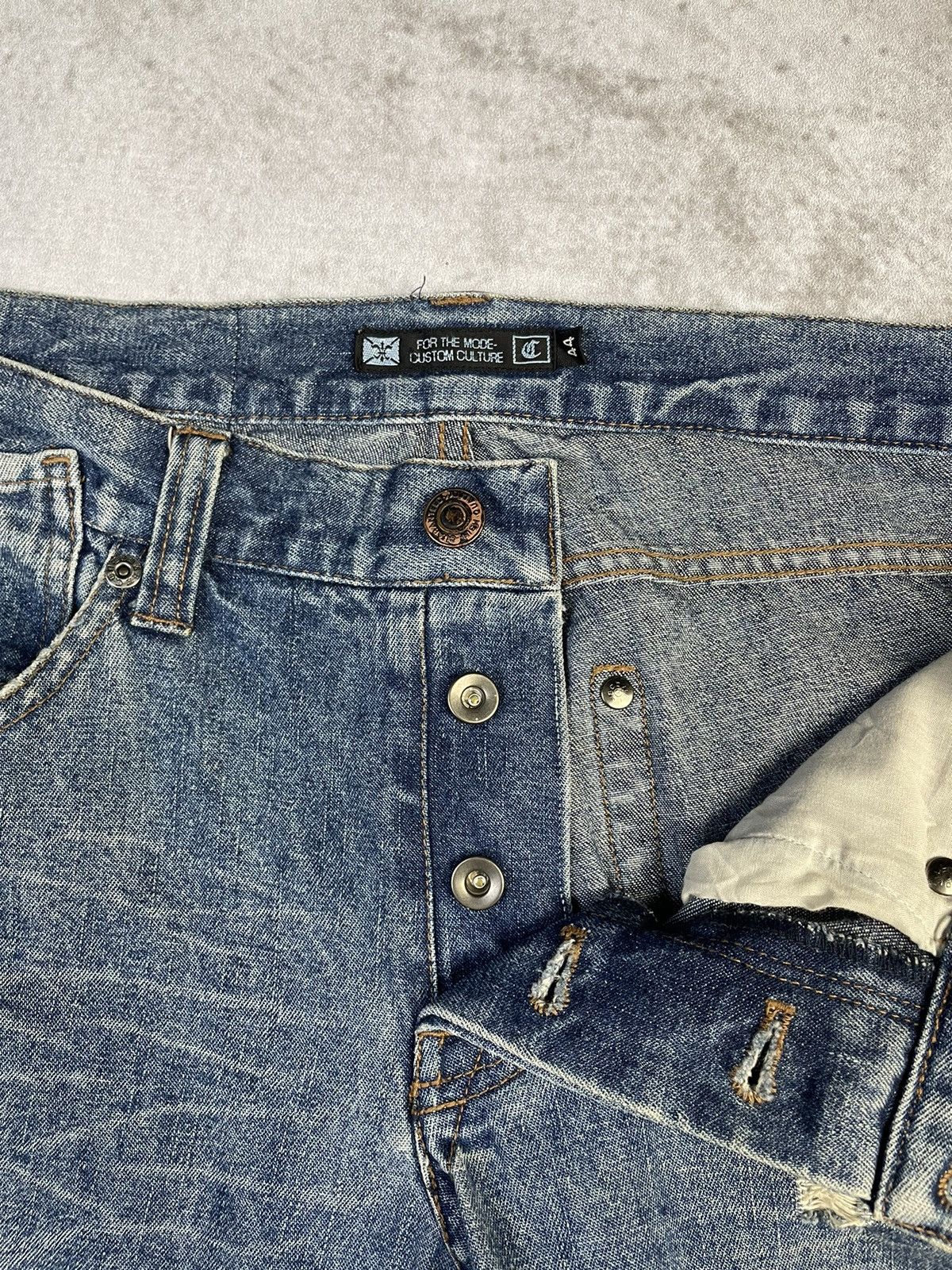 14th Addiction Custom Culture 🇯🇵 Flare 'Tattoo' Embroidered Jeans Size US 29 - 5 Thumbnail