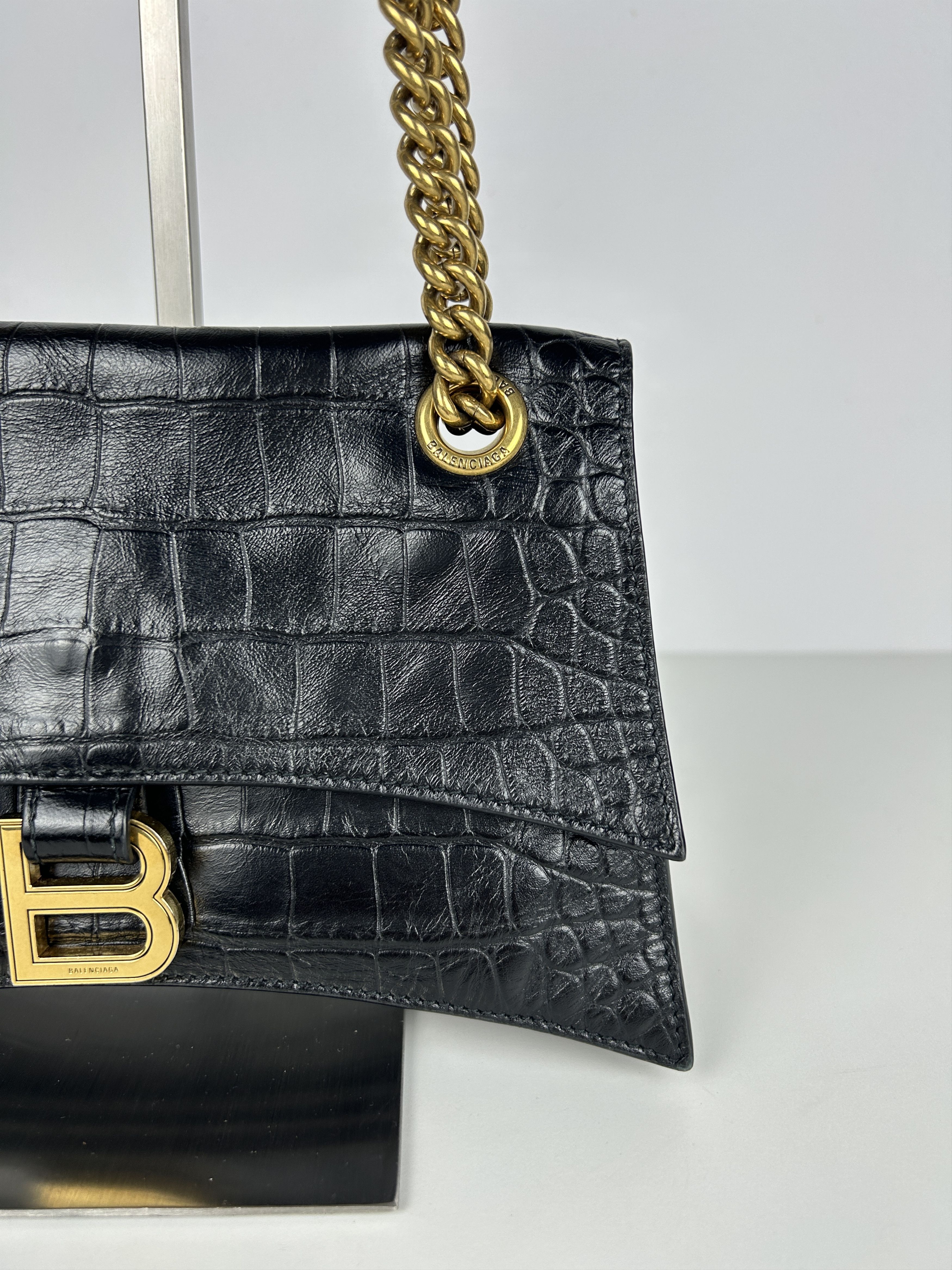 Balenciaga Balenciaga hourglass in black embossed calf leather Size ONE SIZE - 15 Thumbnail
