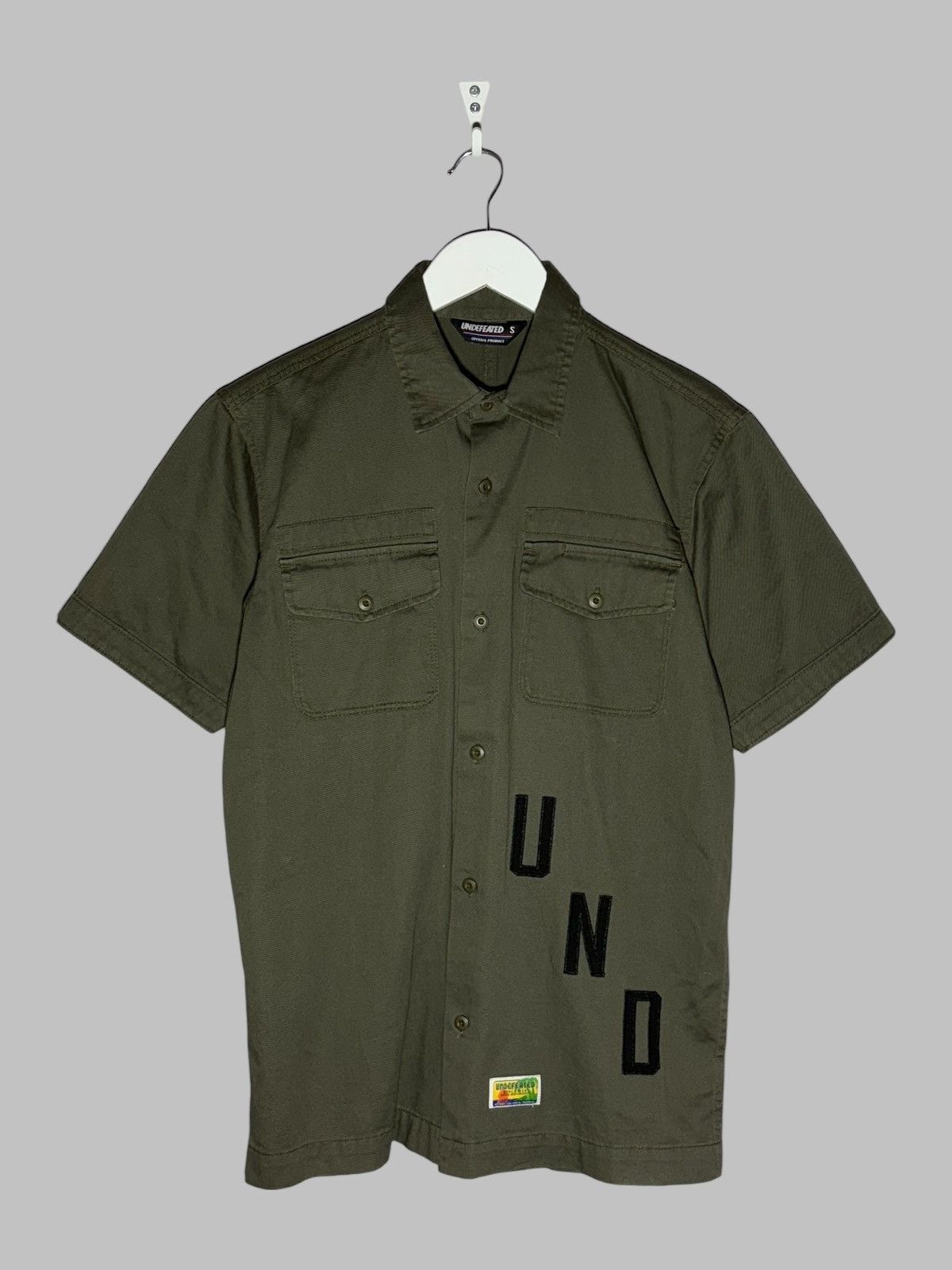 Undefeated Undefeated Military Army Green Button Up Shirt Size US S / EU 44-46 / 1 - 1 Thumbnail
