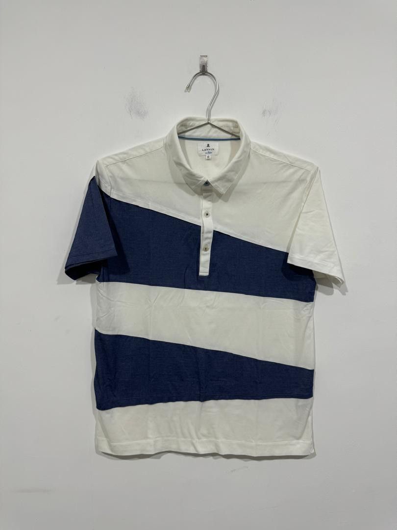 Lanvin Lanvin en Bleu Polo Tee Size US M / EU 48-50 / 2 - 1 Thumbnail