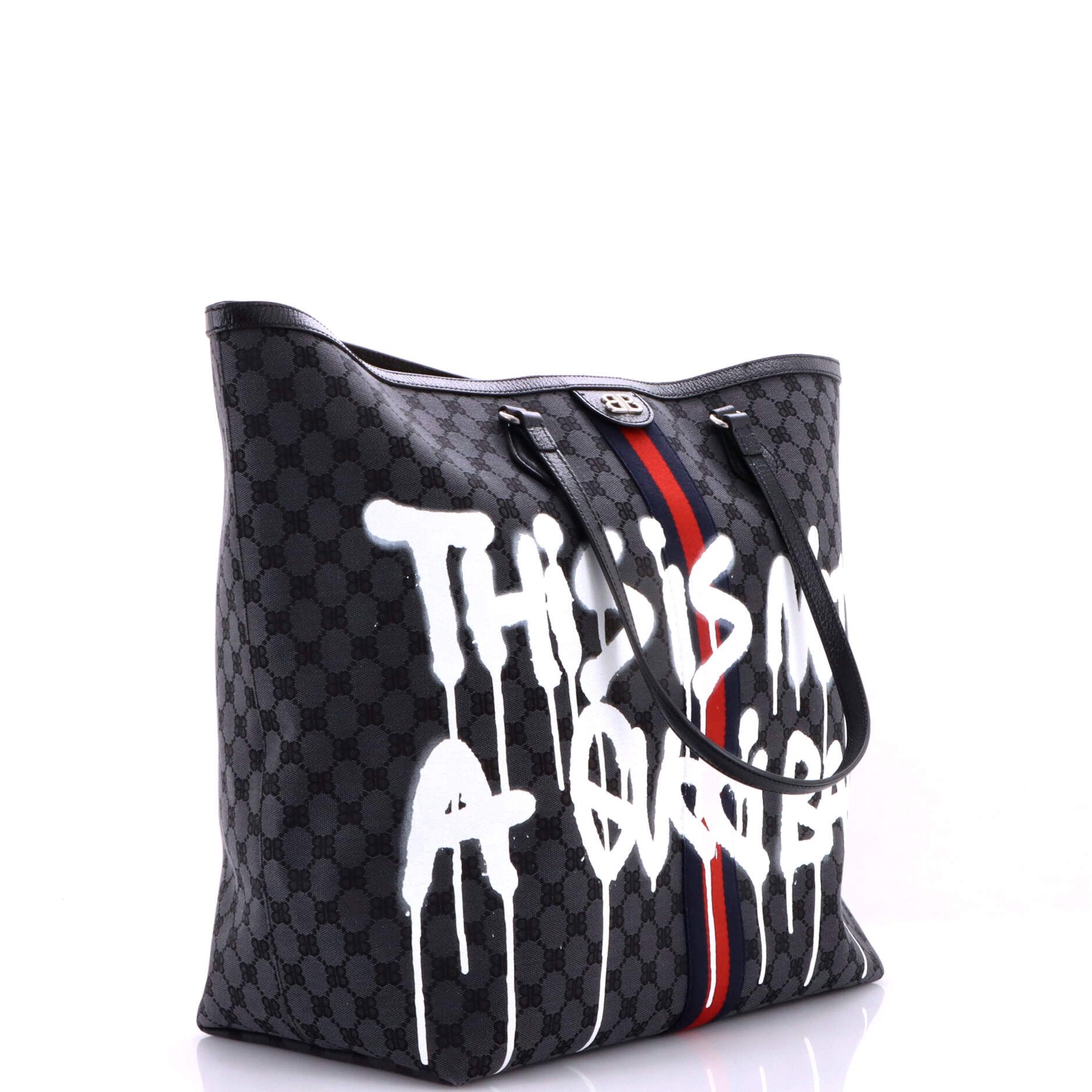 Balenciaga x Gucci The Hacker Project Tote Graffiti BB Canvas Large Size ONE SIZE - 1 Thumbnail