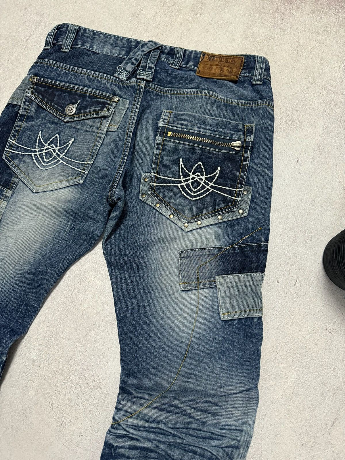 If Six Was Nine Vintage Okishama Samoki Jeans Denim Pants Japanese Dirty Y2K Size US 32 / EU 48 - 9 Thumbnail