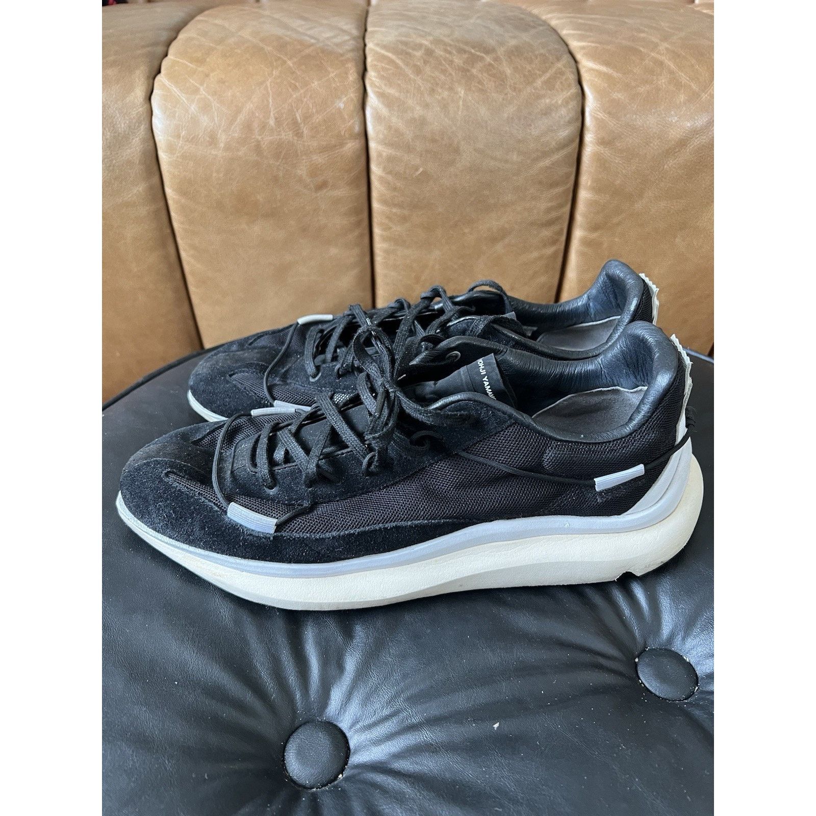 Adidas Size 12 - adidas Y-3 Shiku Run Black Size US 12 / EU 45 - 1 Thumbnail