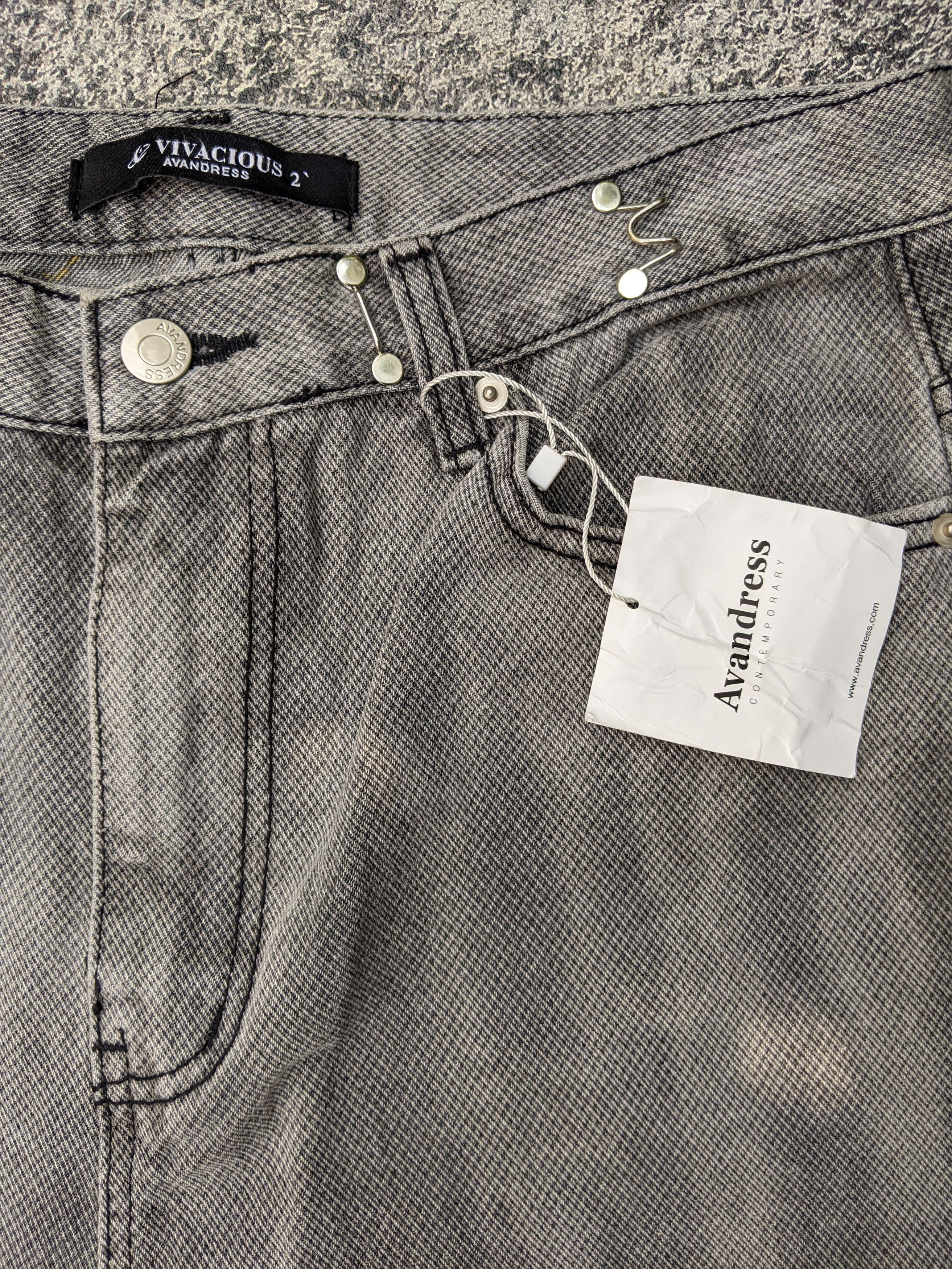 Japanese Brand Avan Dress Baggy Wide Leg Grey Jeans Size US 30 / EU 46 - 3 Thumbnail