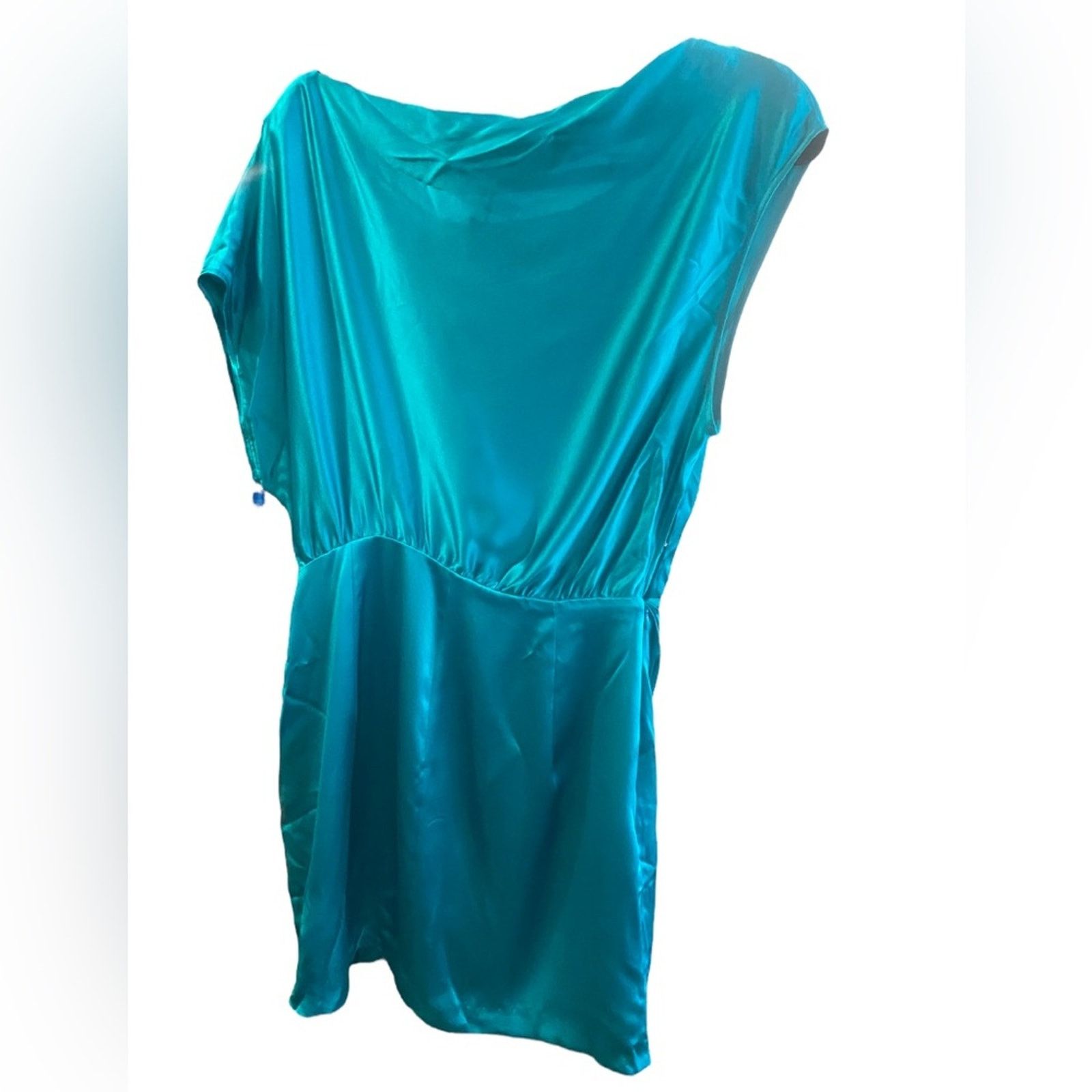 REVOLVE MICHELLE MASON One-Shoulder Draped Mini Dress TURQUOISE 4 Size S / US 4 / IT 40 - 5 Thumbnail