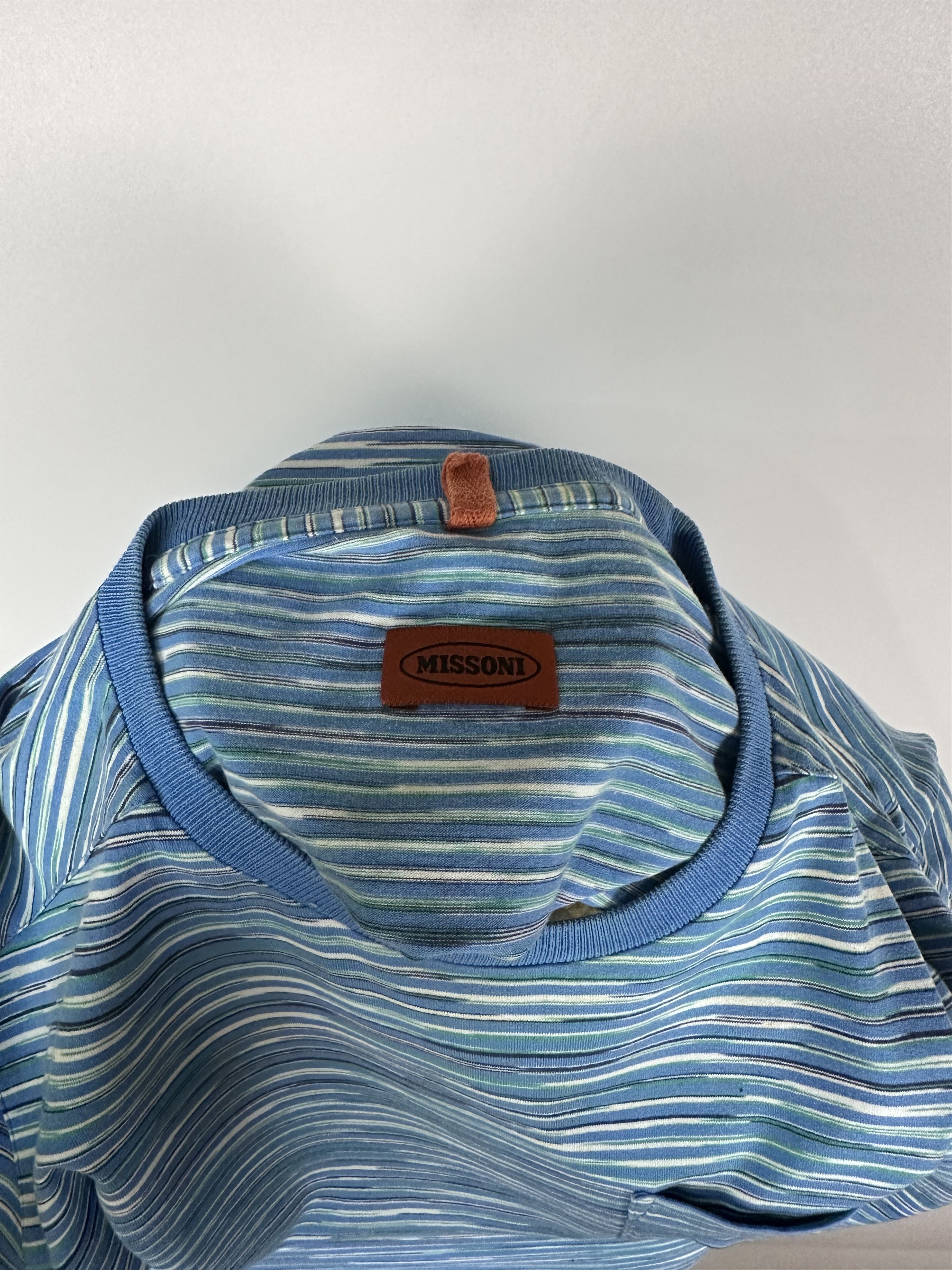 Missoni × Vintage Missoni T Shirt Vintage Striped Cotton Blue Size S Men’s Size US S / EU 44-46 / 1 - 8 Thumbnail