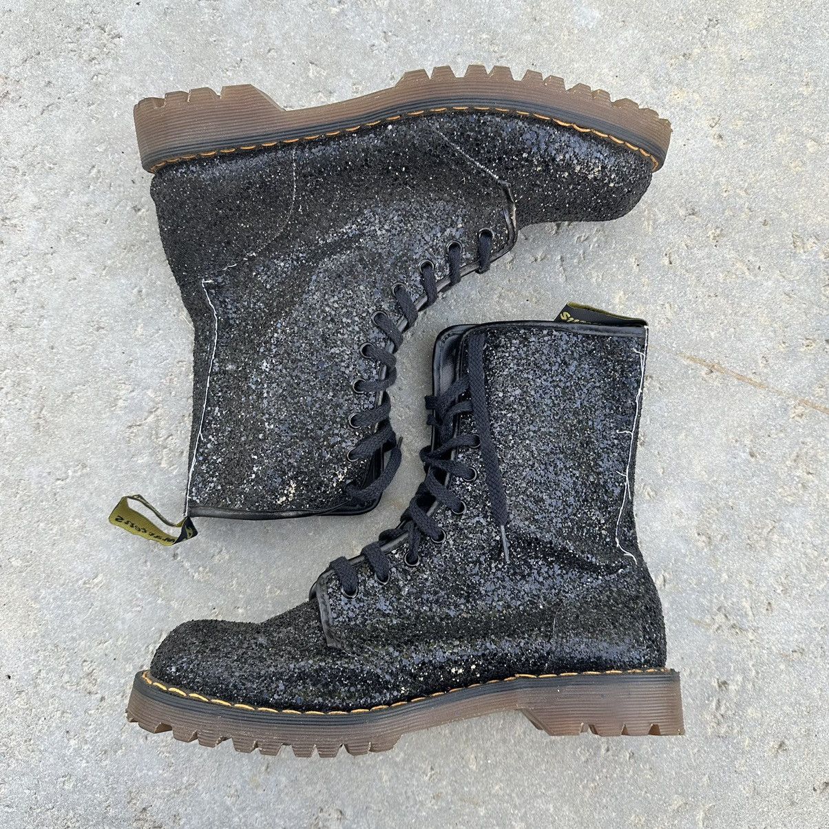 Dr. Martens VTG Dr Martens England Made Black Glitter Rock Boots Size US 8 / EU 41 - 3 Thumbnail