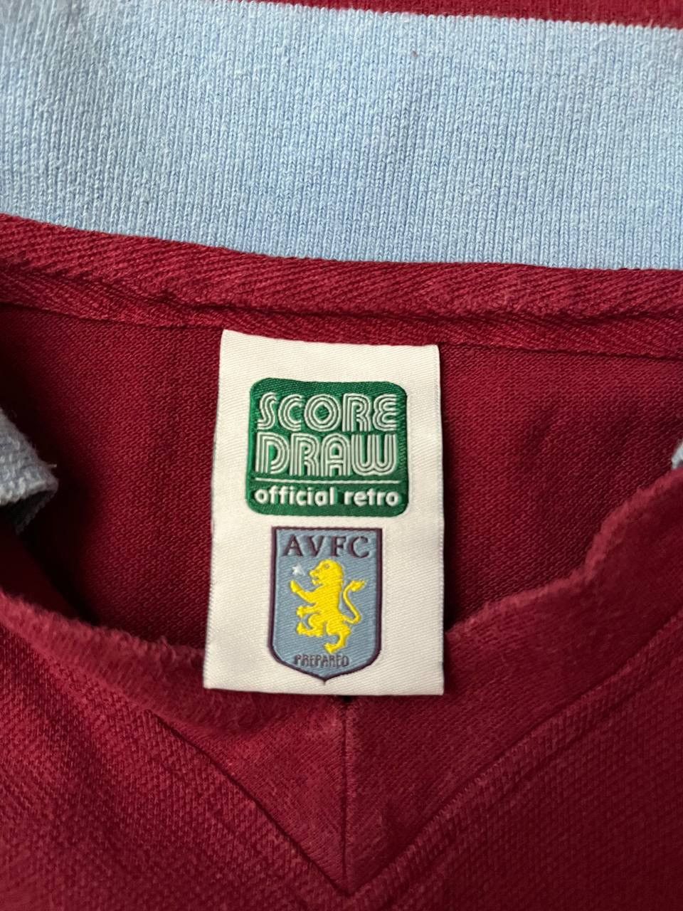 Vintage Scoredraw Aston Villa FC soccer jersey vintage tee Size US L / EU 52-54 / 3 - 4 Thumbnail