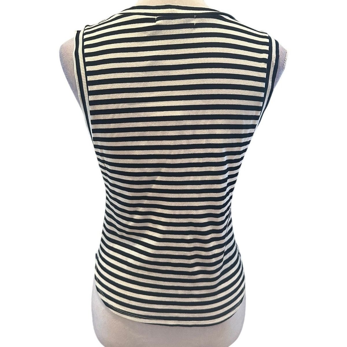 Other Elodie Women's Sleeveless Ribbed Black White Tank Top L NWT Size L / US 10 / IT 46 - 5 Thumbnail