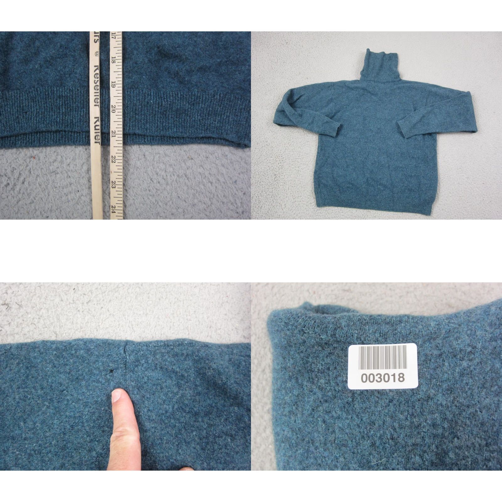 Lands' End VINTAGE Lands' End Sweater Womens M Blue Wool Turtleneck Knit Pullover 80s 90s USA Mens Womens Girls Boys Size M / US 6-8 / IT 42-44 - 8 Thumbnail