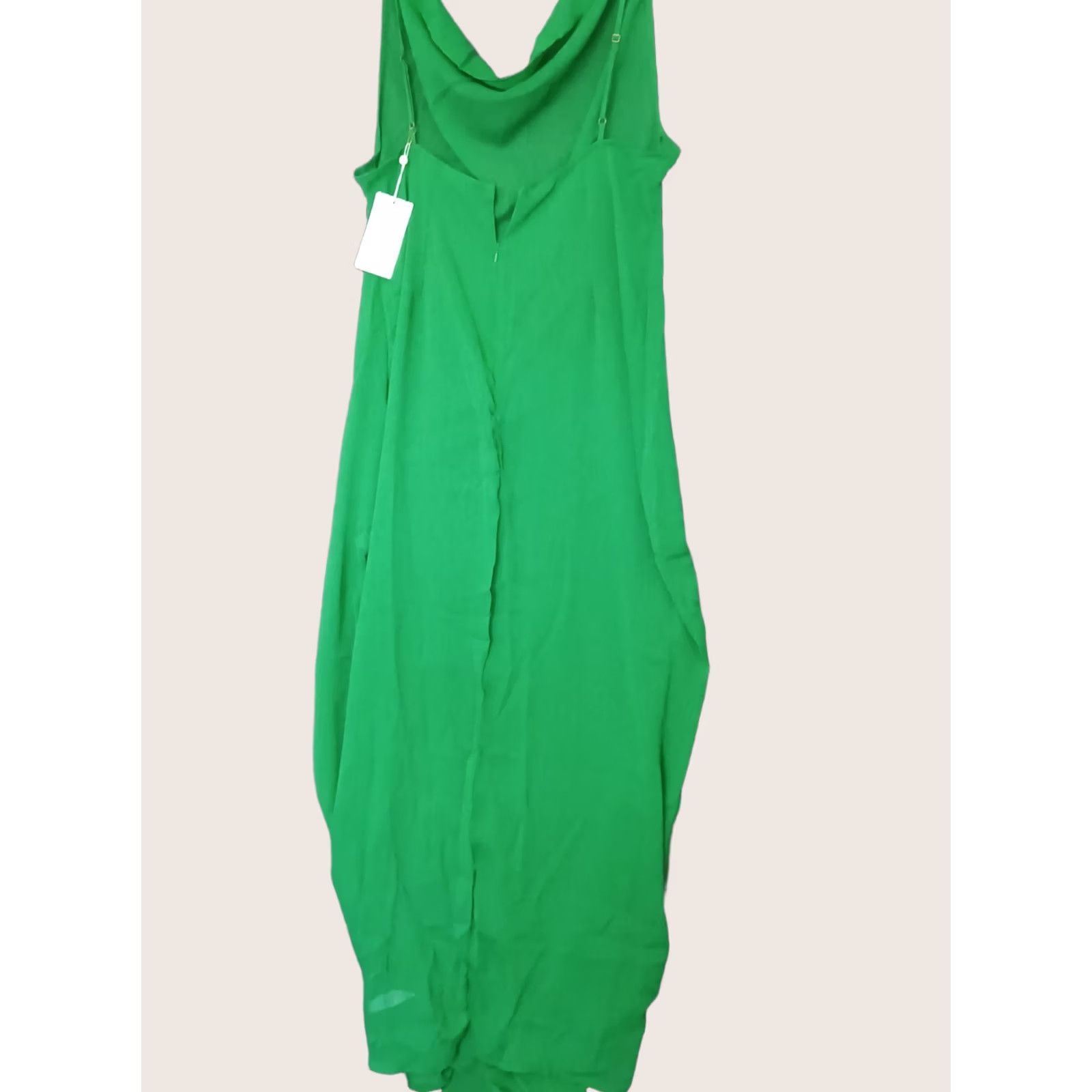 Vintage Toluca Swim Dress Maxi Cowl Neck Sleeveless Green 3XL Plus XXXL Beach Sheer Summer Womens Size XXL / US 16-18 / IT 52-54 - 1 Thumbnail