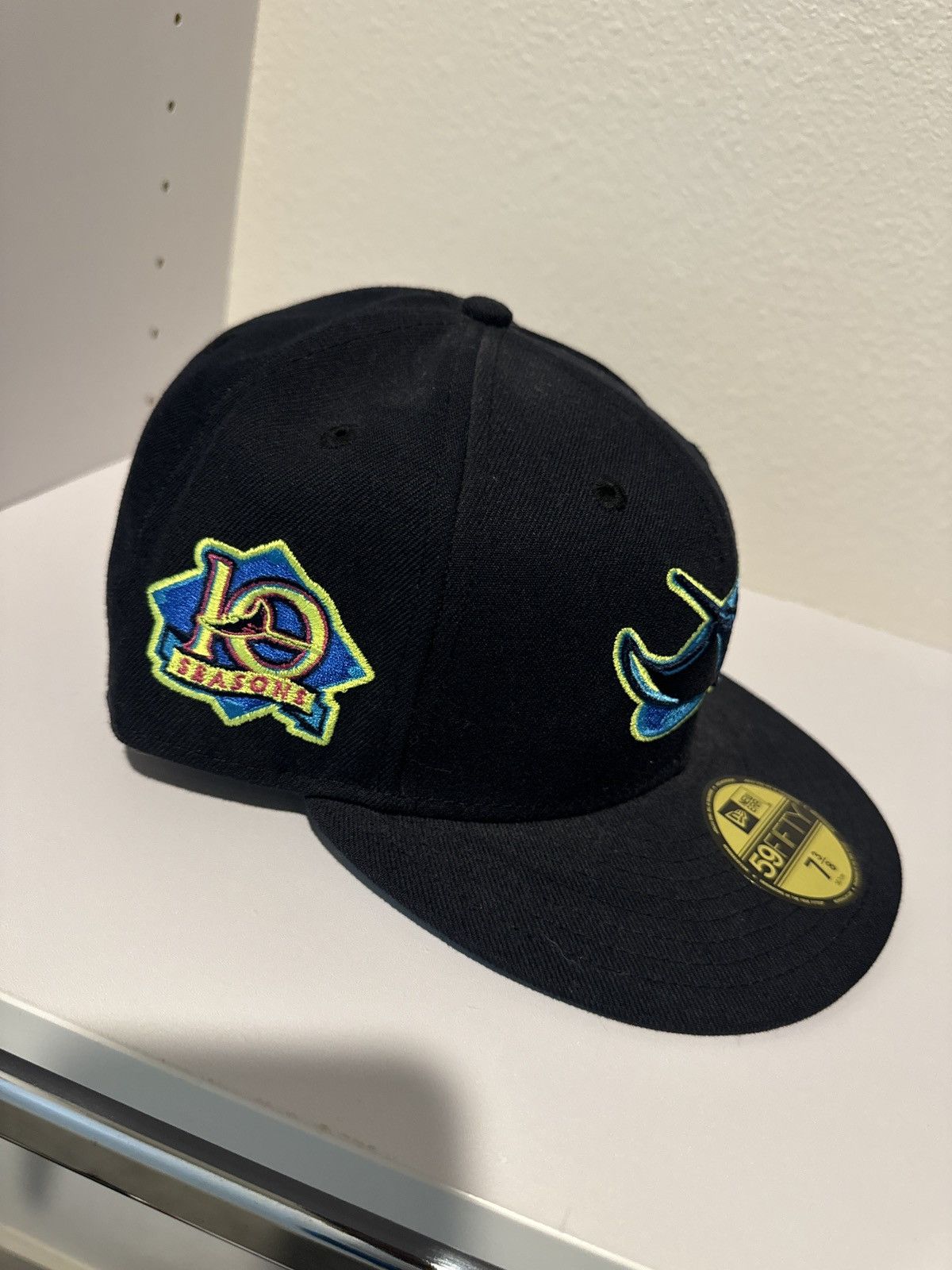 New Era Tampa Bay Rays 10 Seasons Patch Fitted Size ONE SIZE - 2 Thumbnail