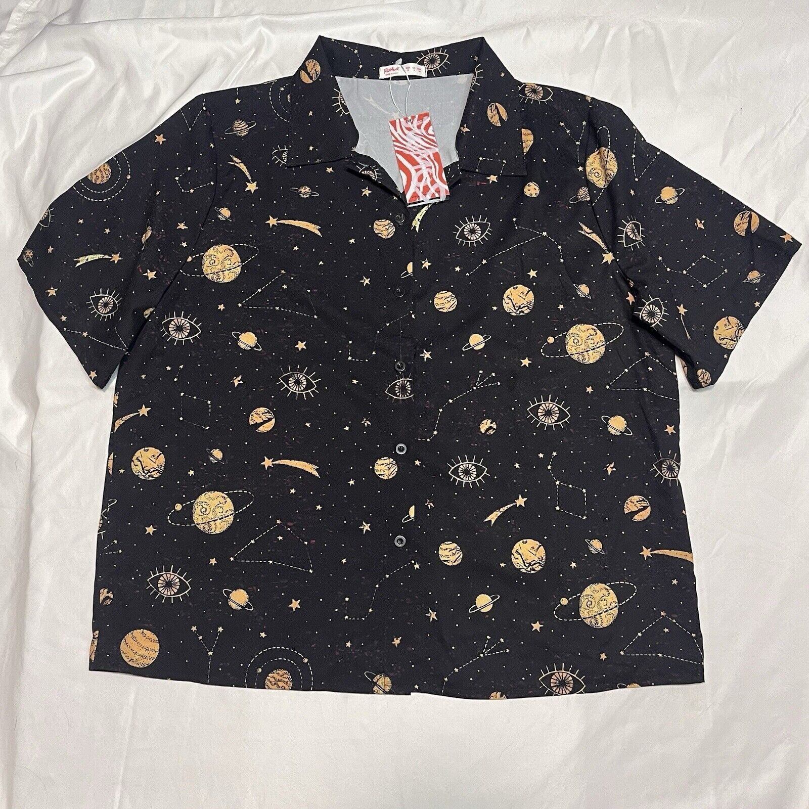 Other Romwe Button Up Astrology Patterned Shirt Size M / US 6-8 / IT 42-44 - 1 Thumbnail