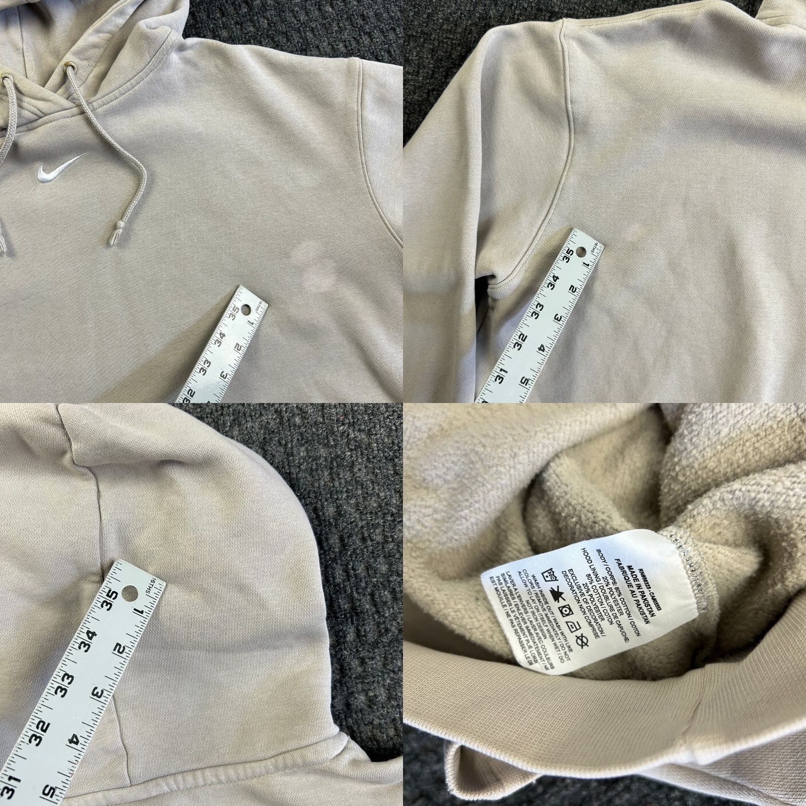 Nike VINTAGE Nike Hoodie Center Swoosh Boxy Fit Drop Shoulder Gray M Womens Sweater Size M / US 6-8 / IT 42-44 - 8 Thumbnail