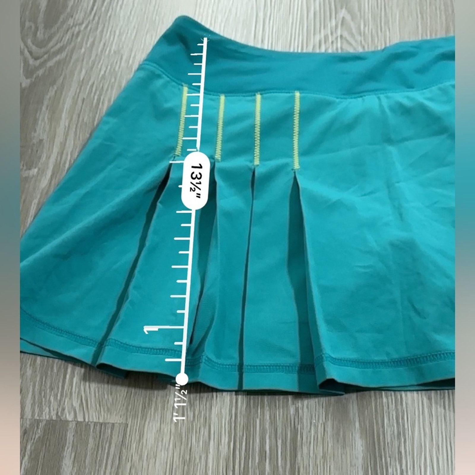 Athleta Athleta Teal Blue Side Pleated Activewear Workout Skort XS Size 26" / US 2 / IT 38 - 9 Thumbnail
