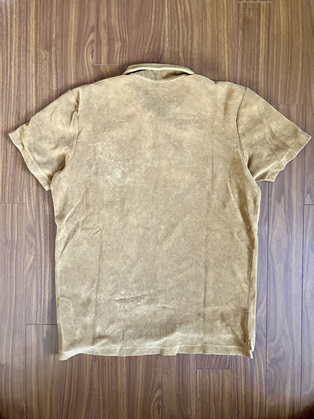 Universal Works Universal Works Tan Terrycloth Polo Shirt Size US M / EU 48-50 / 2 - 2 Thumbnail