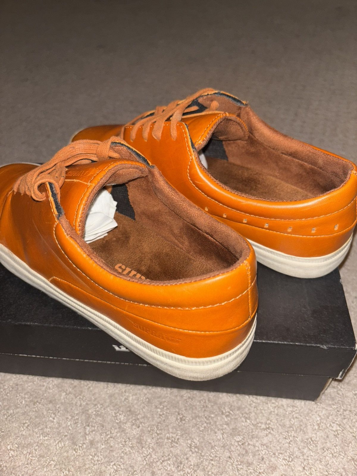 Vintage Supra Donavyn Caramel Leather Skate Sneakers Size US 8.5 / EU 41-42 - 6 Thumbnail