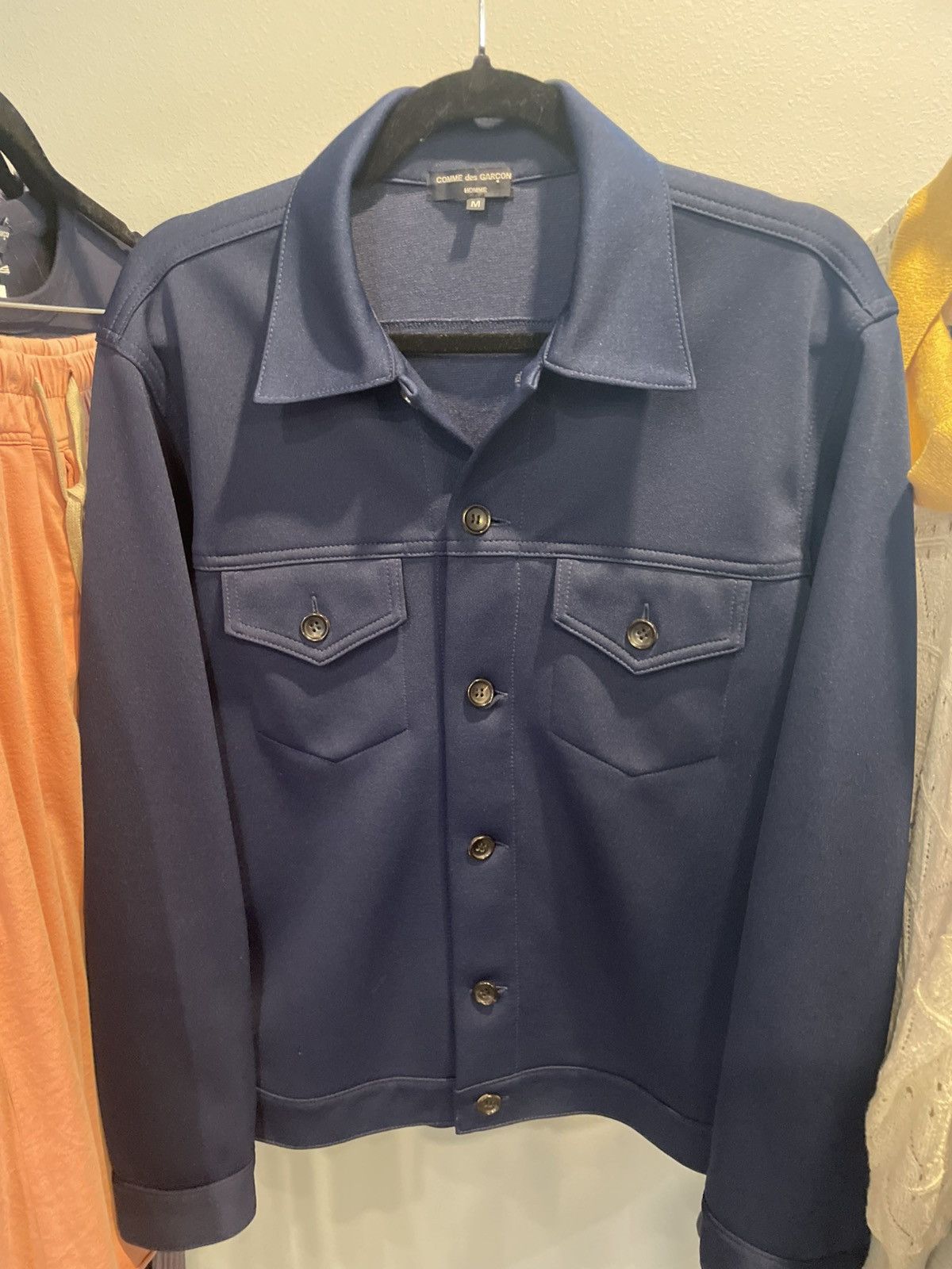 Comme des Garcons Homme AW03 Comme Des Garçon Homme Navy Trucker Jacket👕 *Very RARE* Size US M / EU 48-50 / 2 - 9 Thumbnail