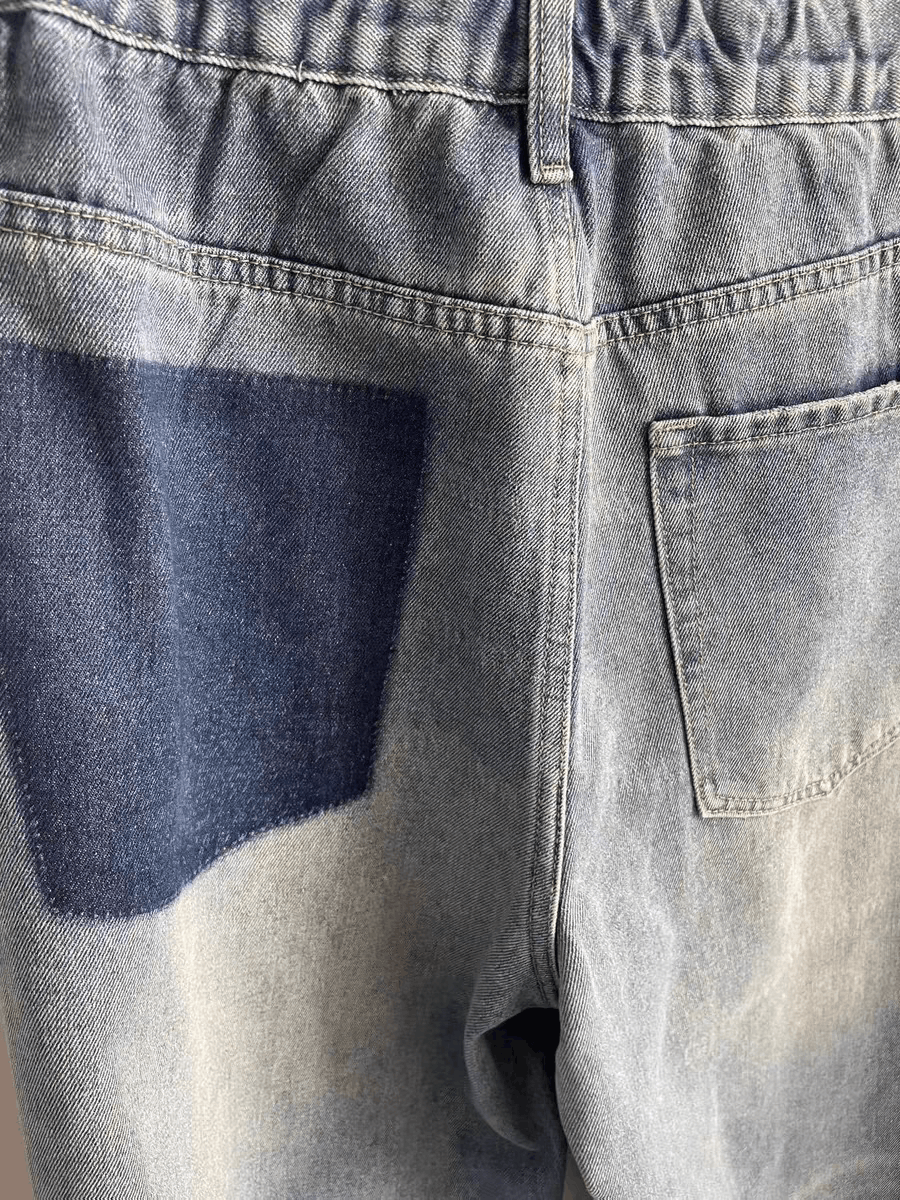 Jean × Vintage washed faded cleanfit ripped damaged yuppie baggy jeans Size US 38 / EU 54 - 12 Thumbnail