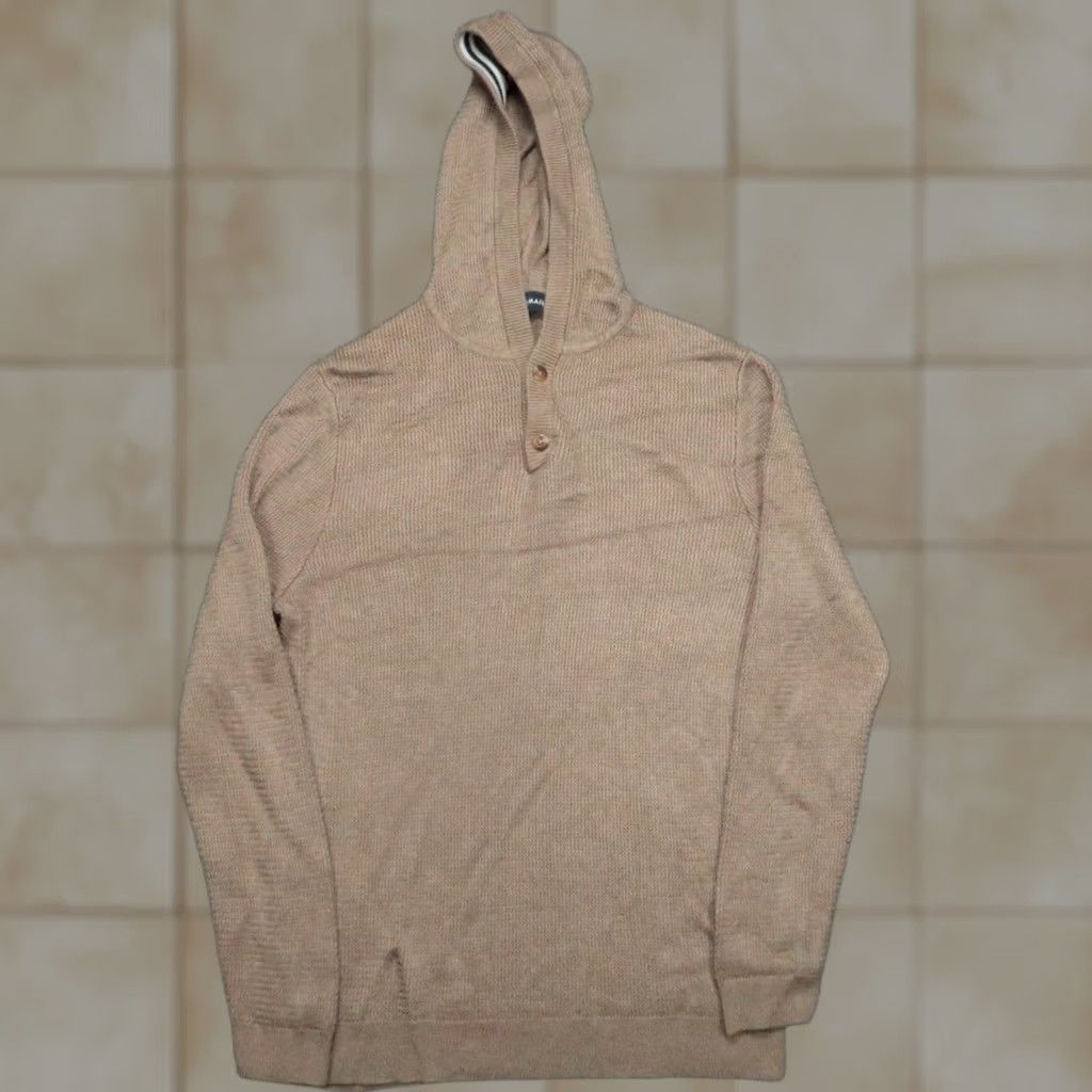 Mizzen+Main Mizzen Main Hoodie Mens Small Brown Cassady Knit Hooded Sweater Pullover Henley Shirt -Arranged for search visibility- Size US S / EU 44-46 / 1 - 1 Thumbnail