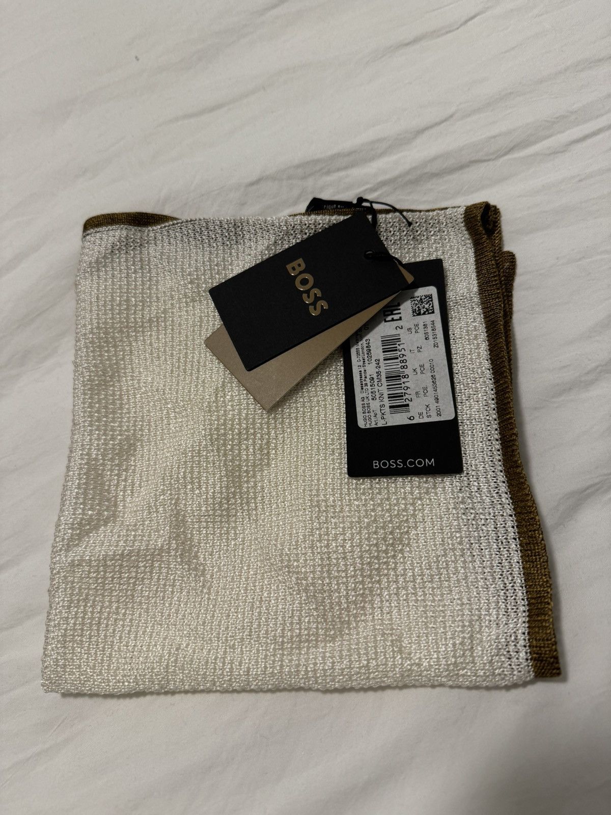 Hugo Boss Silk Pique Pocket Square Size ONE SIZE - 2 Thumbnail