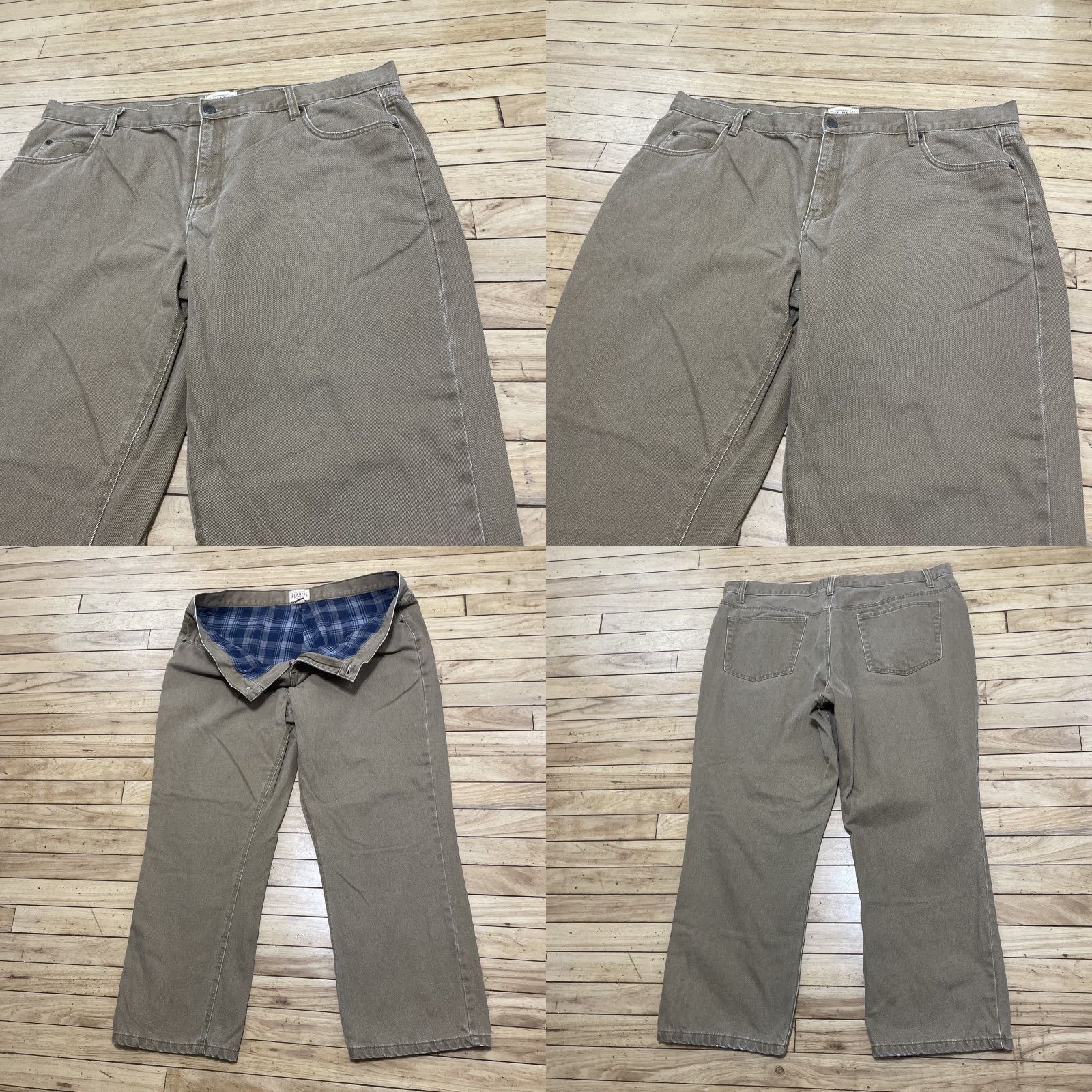 Vintage Red Head Brand Co Pants Men 42x30 Straight Khaki Workwear Canvas Plaid Flannel Lined Cargo Pocket Zip Button Casual Workwear Size US 42 / EU 58 - 11 Thumbnail