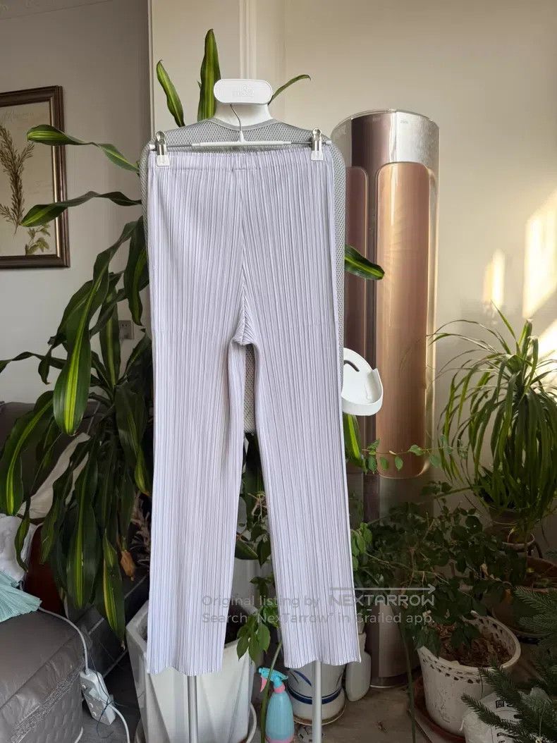 Issey Miyake Issey Miyake size:3 Ice Gray Straight Pants Size 31" - 5 Thumbnail