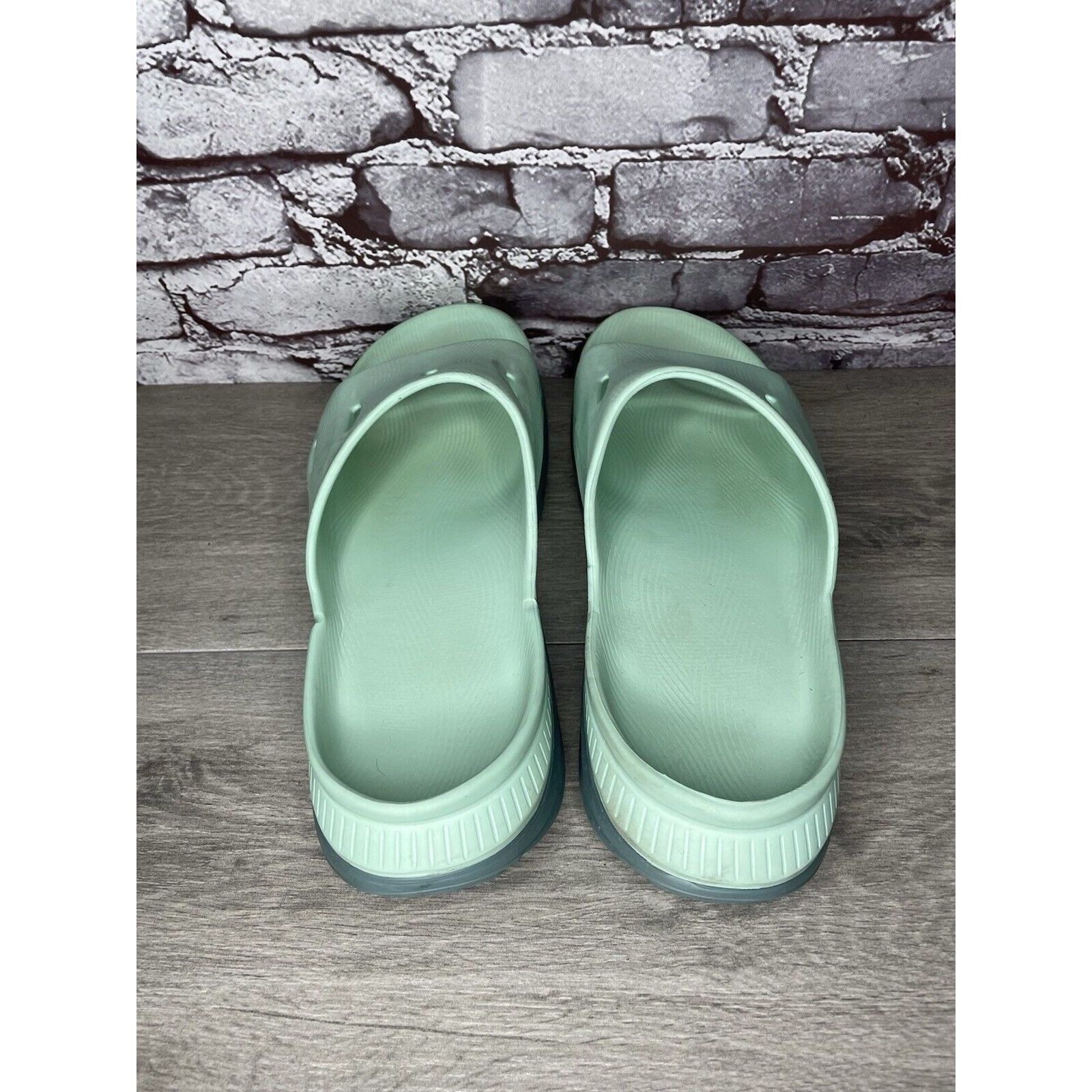 Hoka Hoka Ora Recovery Slides 3 Mist Green Trellis Slides Sandals Size US 12 / EU 45 - 18 Thumbnail