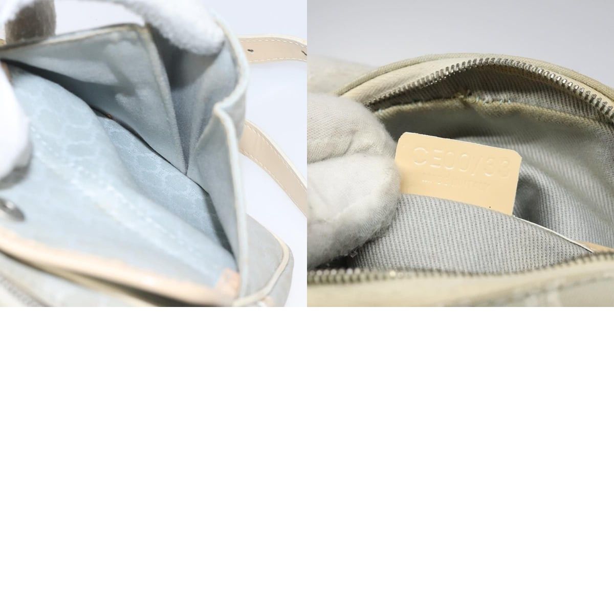 Celine CELINE Macadam Canvas Shoulder Bag Light Blue Silver Size ONE SIZE - 13 Thumbnail