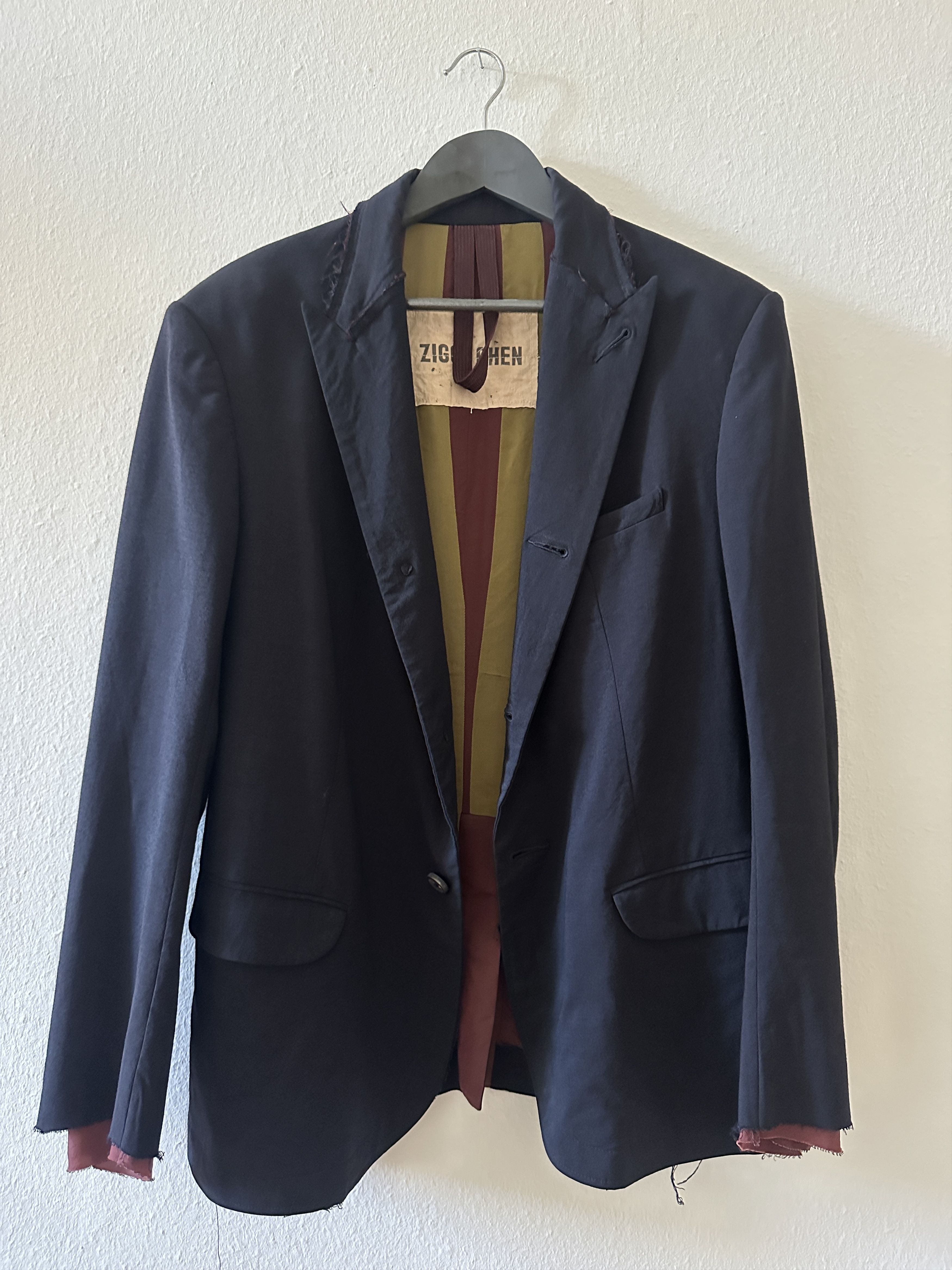 Ziggy Chen ZIGGY CHEN - SIZE 48 - DEEP BLUE BLAZER Size 48R - 3 Thumbnail