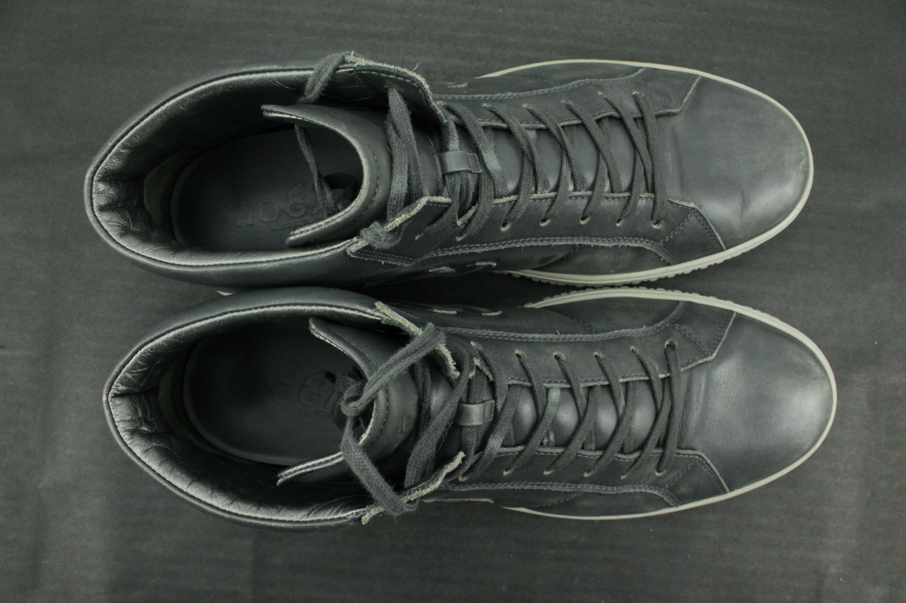 Hogan Hogan Hi-Top Gray Leather Sneakers Size US 10.5 / EU 43-44 - 6 Thumbnail