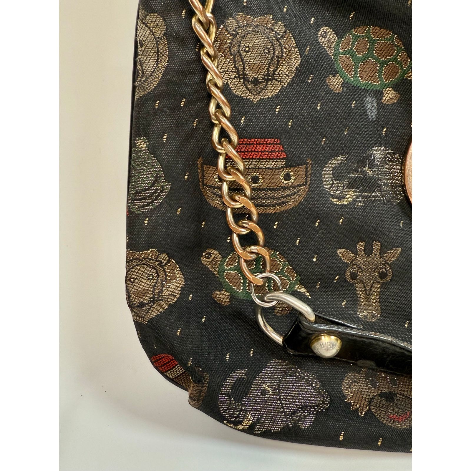 Designer Braccialini Noahs Ark Canvas Crossbody Bag Size ONE SIZE - 3 Thumbnail