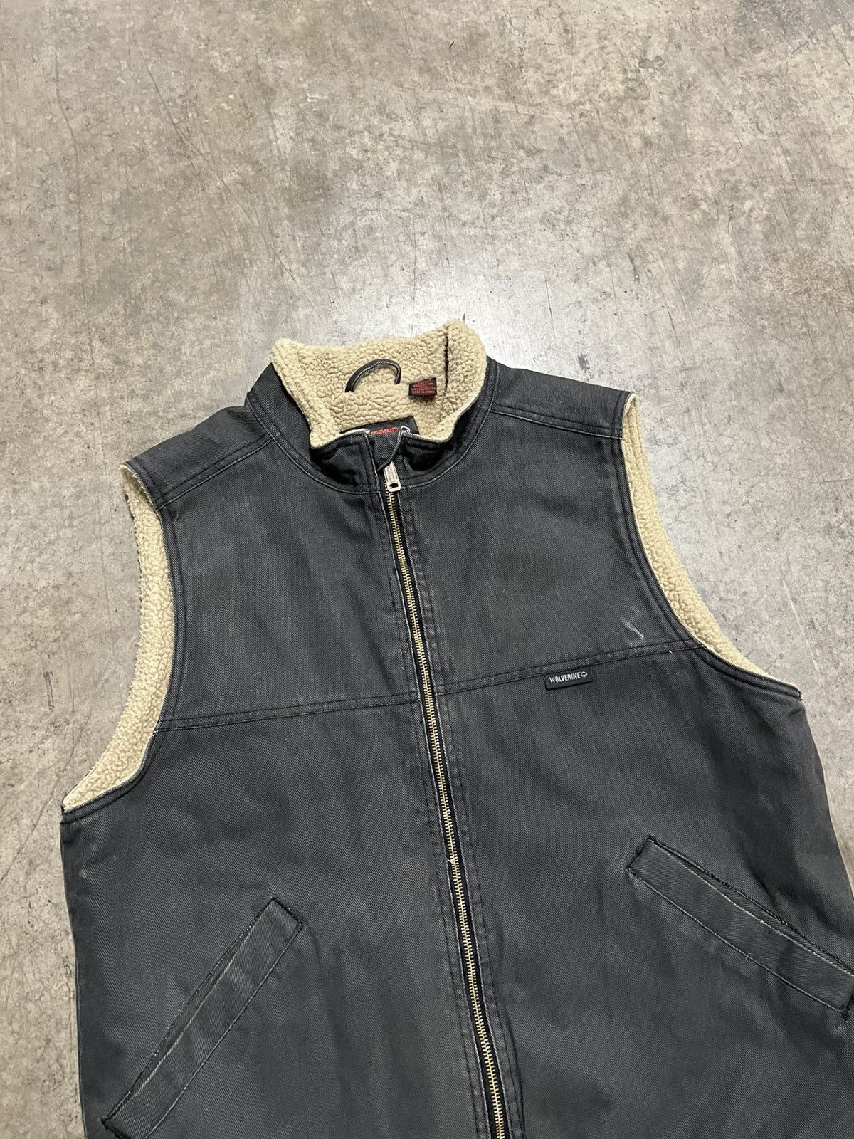 Carhartt × Vintage Carhartt style Sherpa lined workwear vest faded hype rare Size US L / EU 52-54 / 3 - 3 Thumbnail