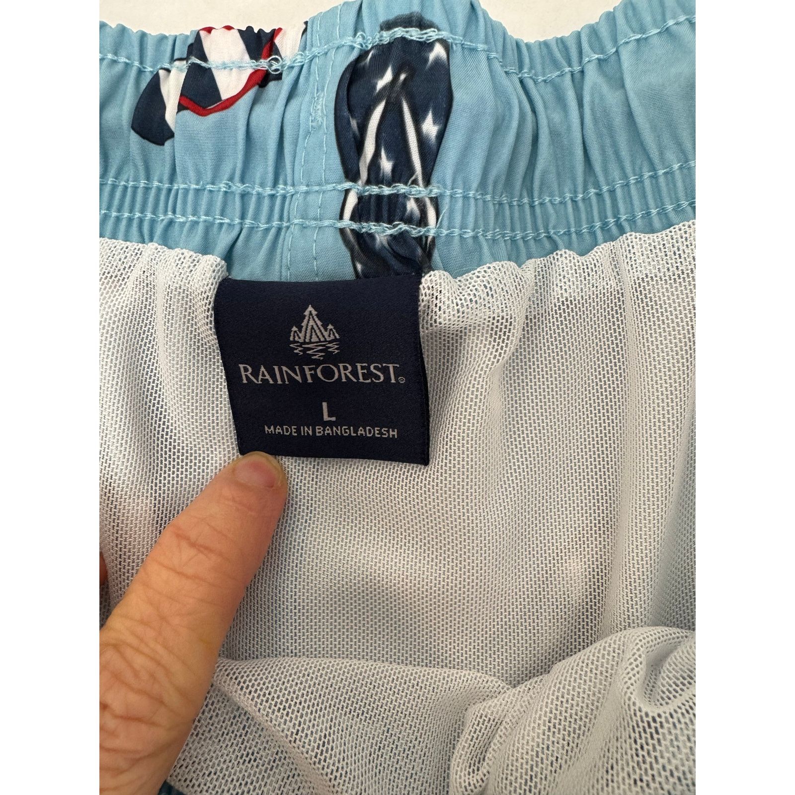 Rainforest Rainforest Men's Swim Trunks Shorts Patriotic July 4 Large Size US 32 / EU 48 - 4 Thumbnail