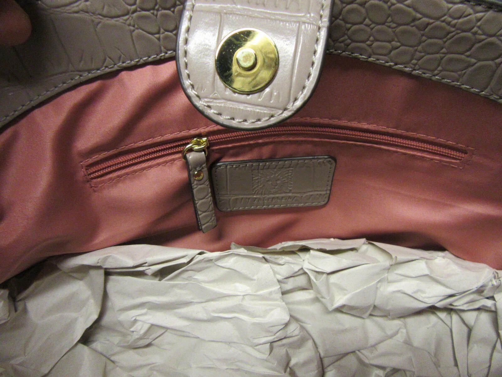 Designer Anne Klein Classic Curves Satchel Ash Grey Size ONE SIZE - 4 Thumbnail