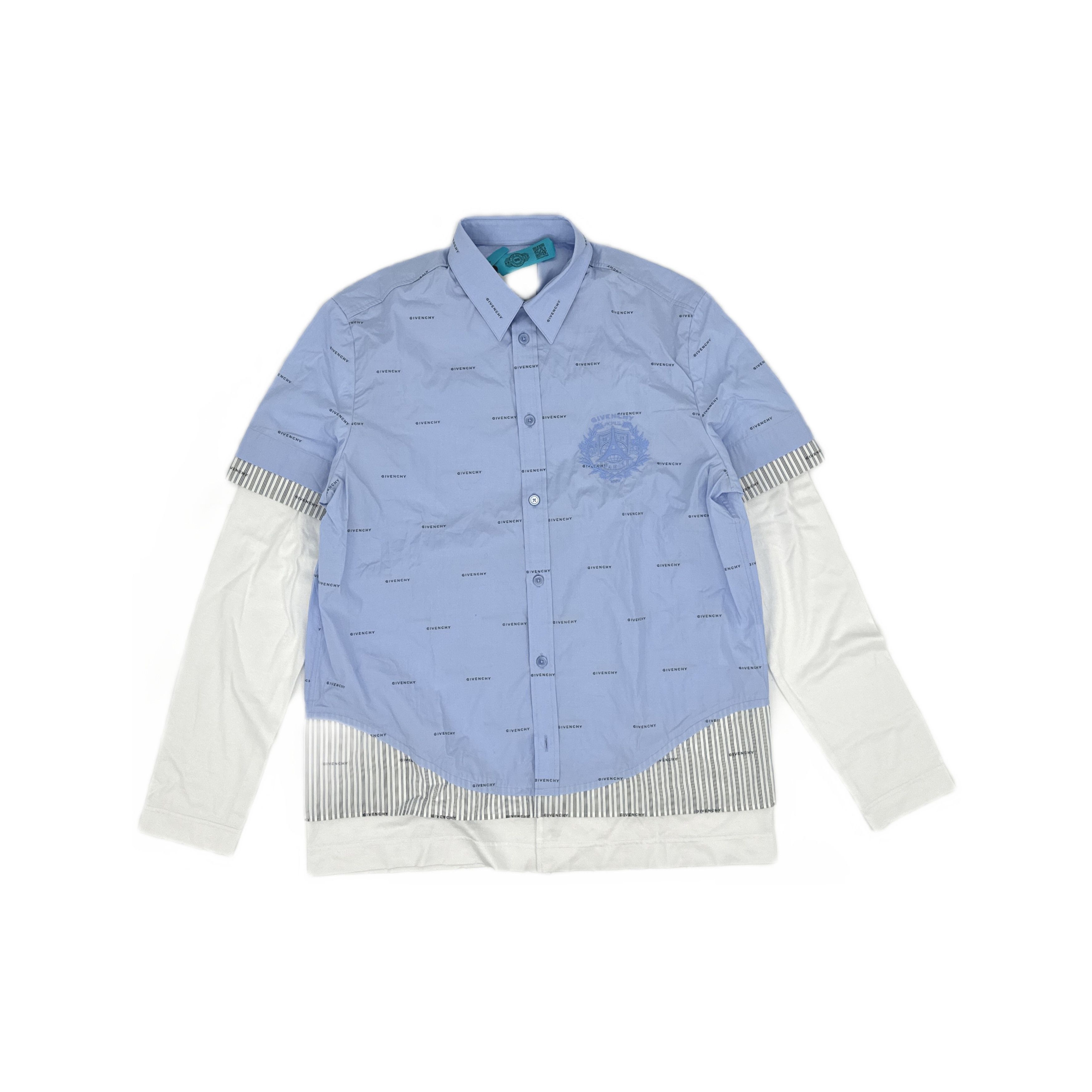 Givenchy Givenchy Logo Print Button Up Shirt US M Size US M / EU 48-50 / 2 - 1 Thumbnail