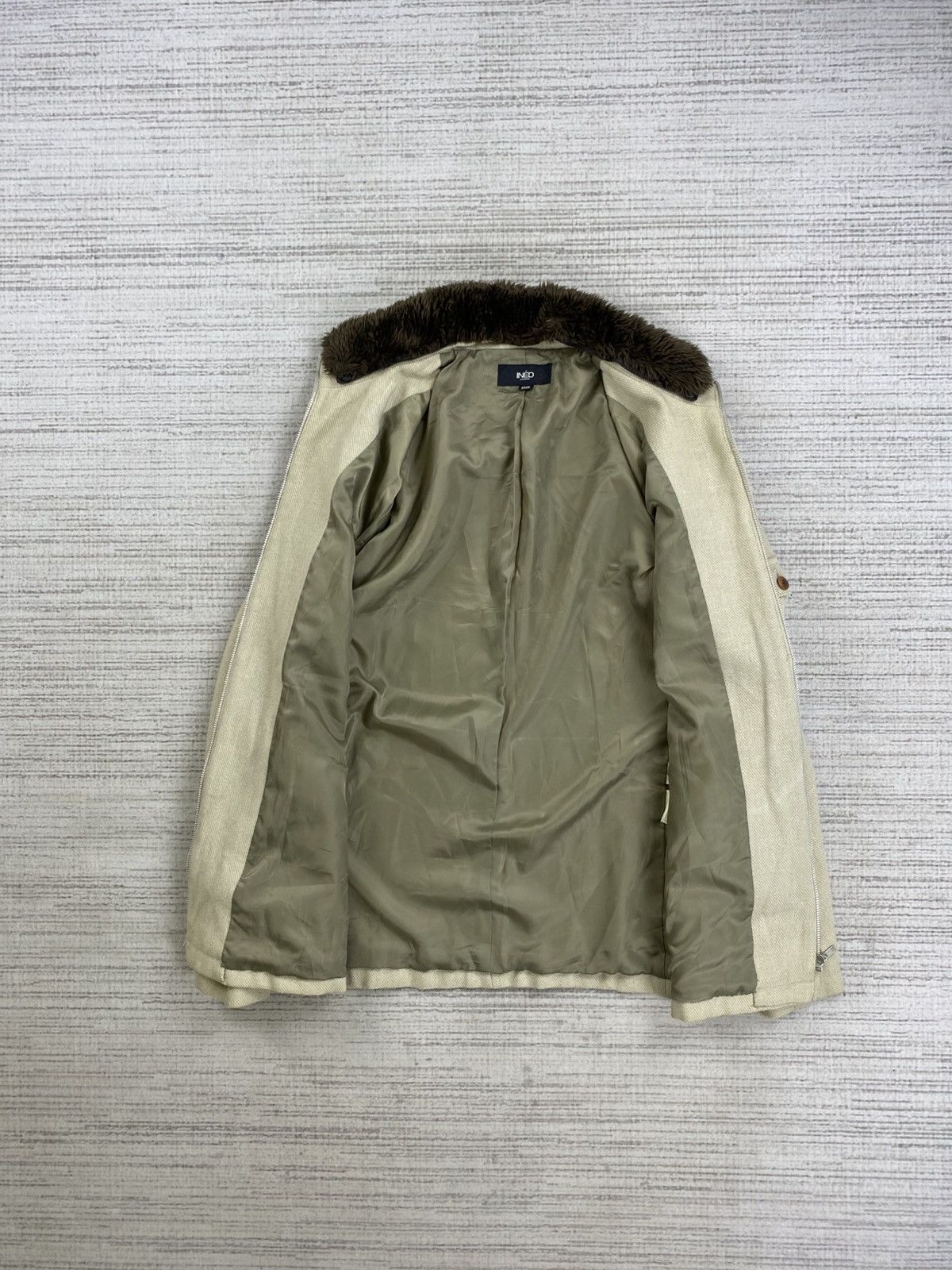 Yohji Yamamoto Vintage Yohji Yamamoto Ined Sherpa Collar Zipper Wool Jacket Size US M / EU 48-50 / 2 - 6 Thumbnail