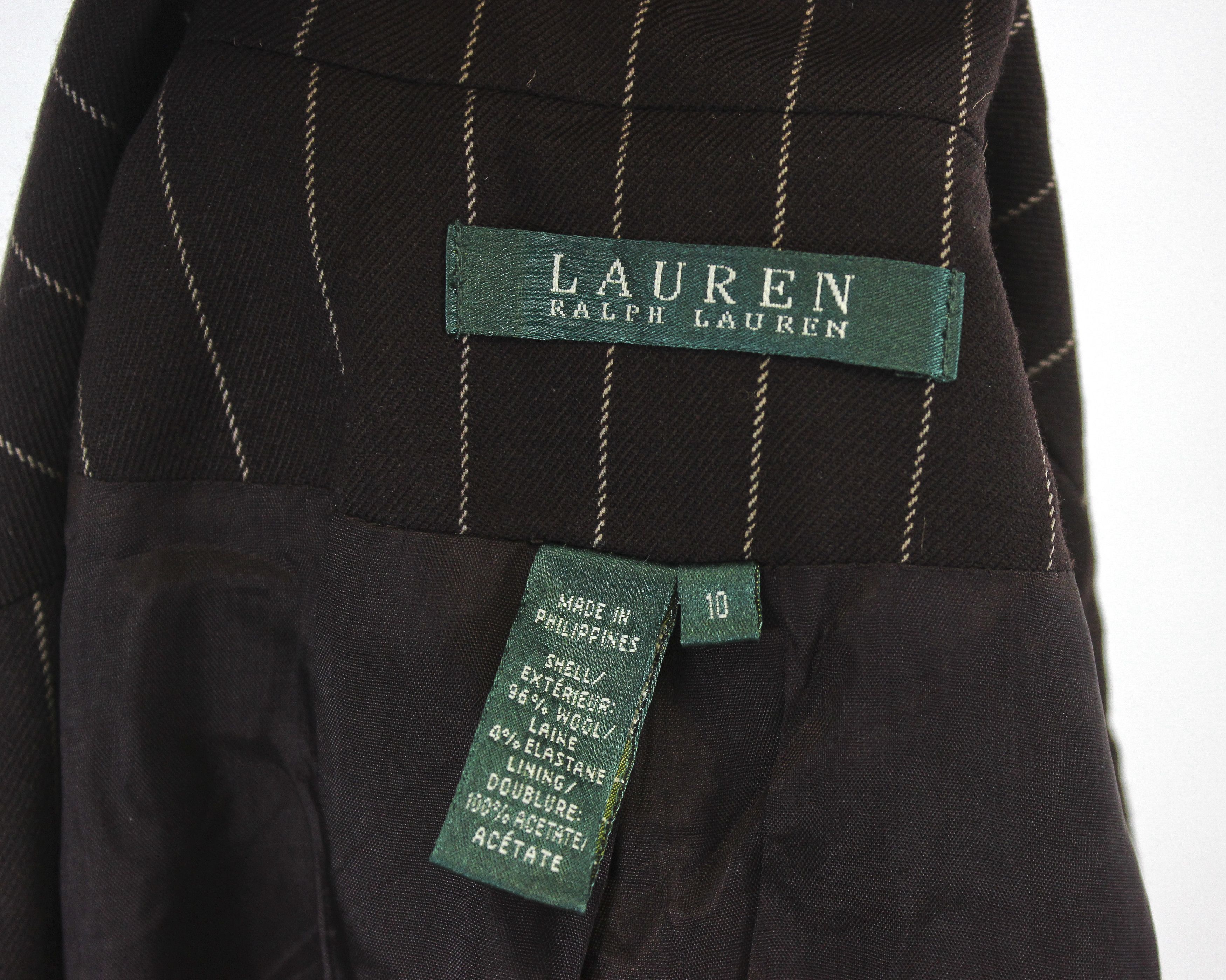 Lauren Ralph Lauren × Ralph Lauren × Vintage Women M UK 10 Wool Blazer Jacket Top Coat EU 40 Button Up Size M / US 6-8 / IT 42-44 - 7 Thumbnail